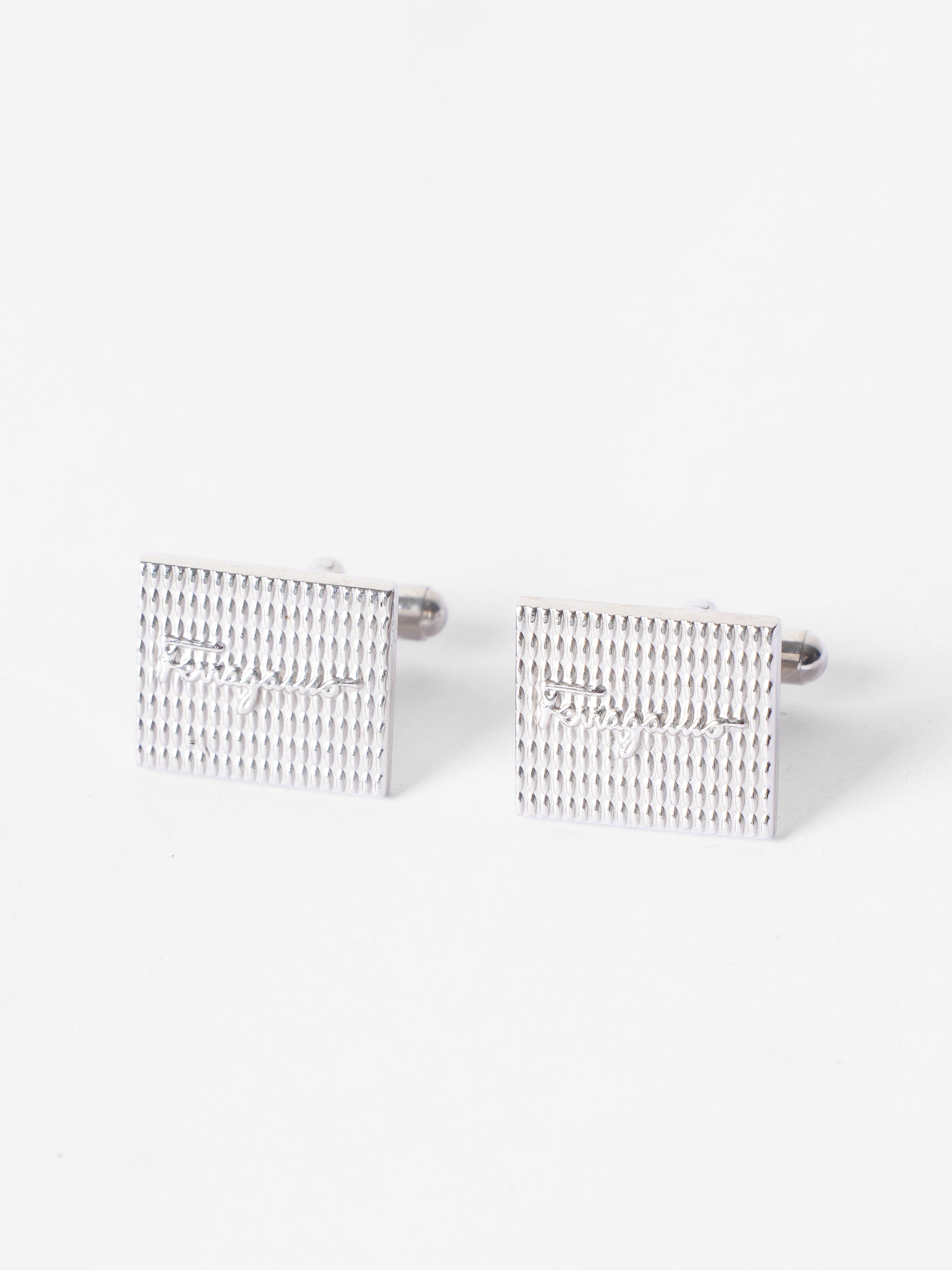 Salvatore Ferragamo Silver Square Cufflinks