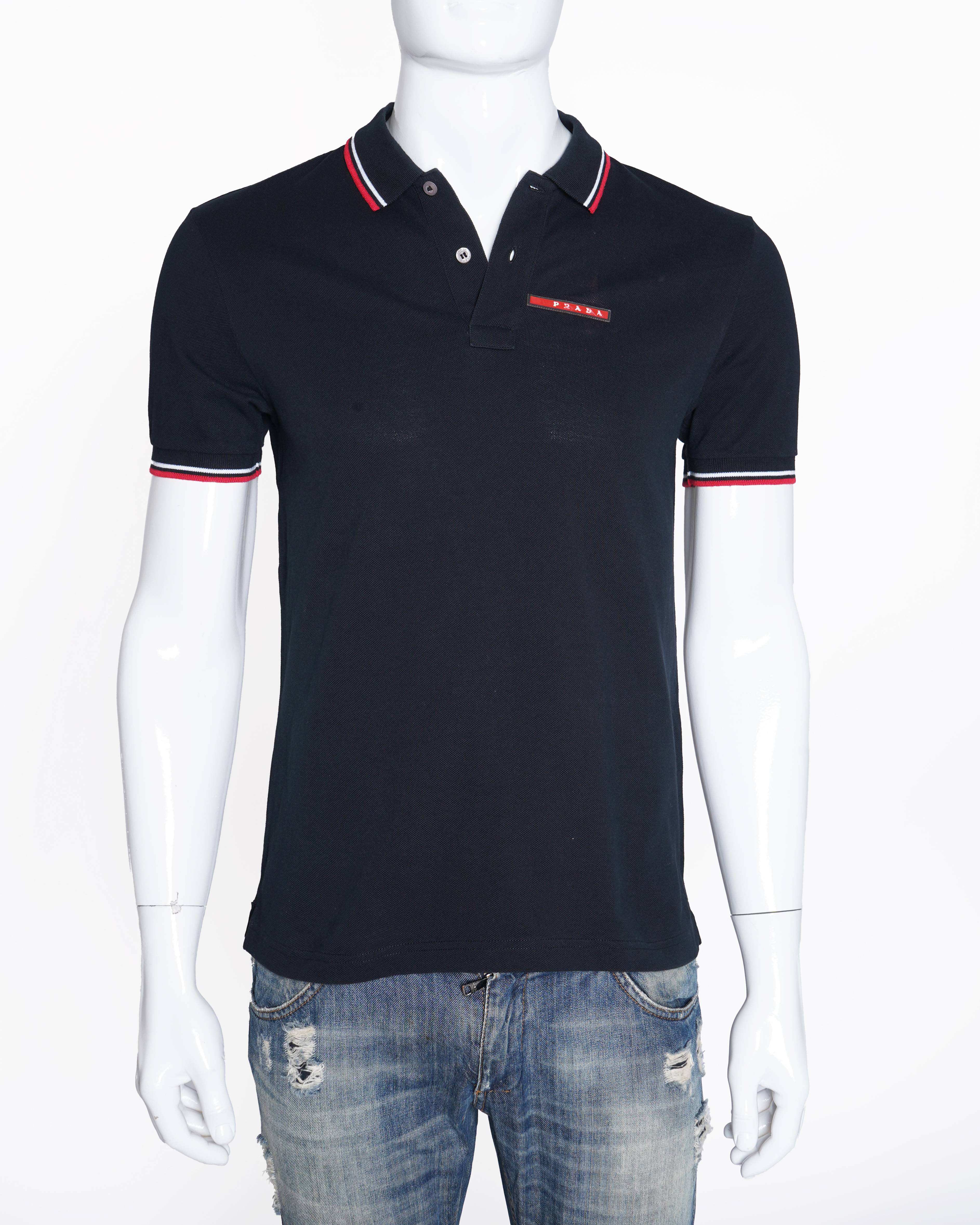 Prada Black Polo T- shirt