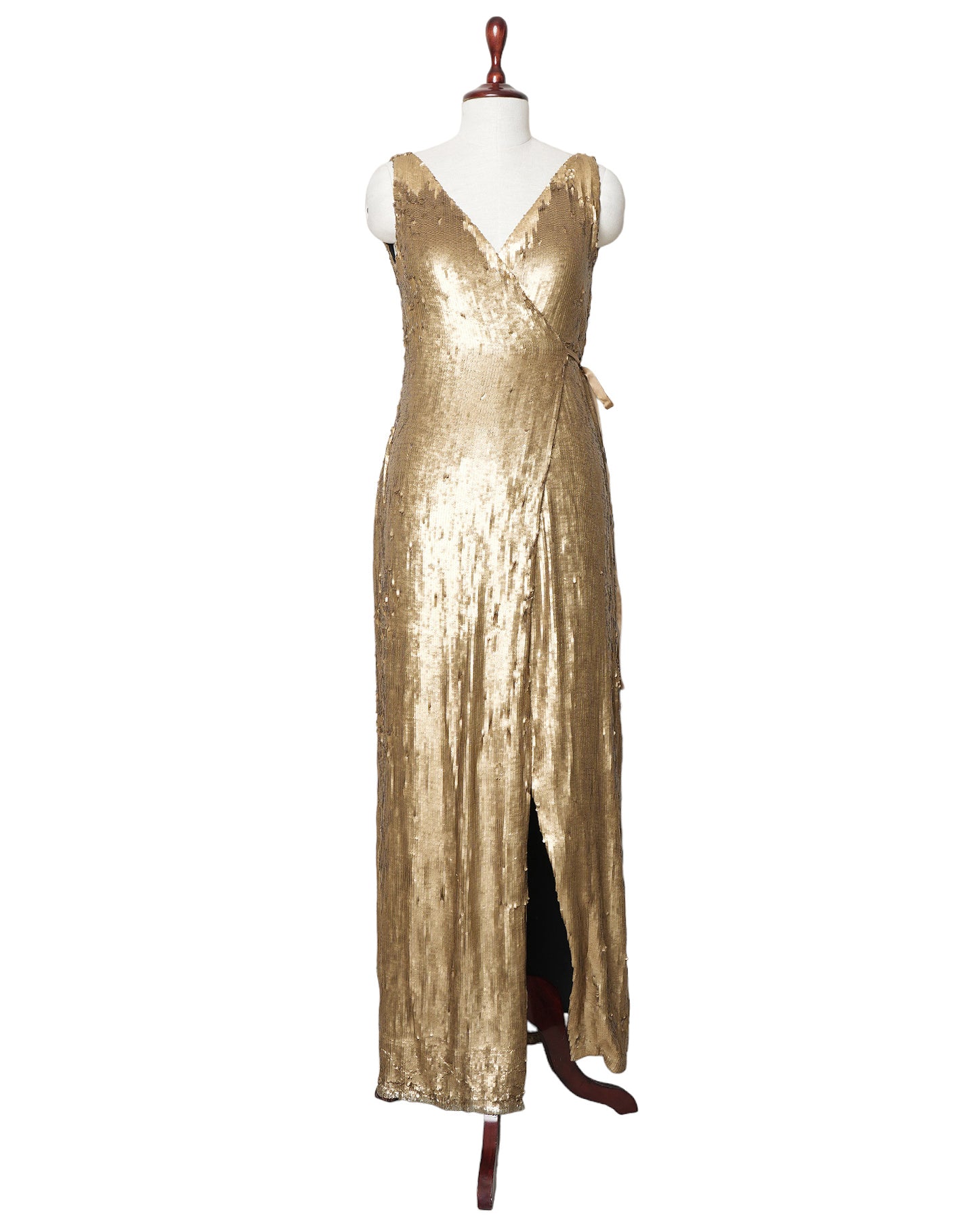 Dvf Gold Sequence Wrap Gown Dvf Gold Sequence Wrap Gown