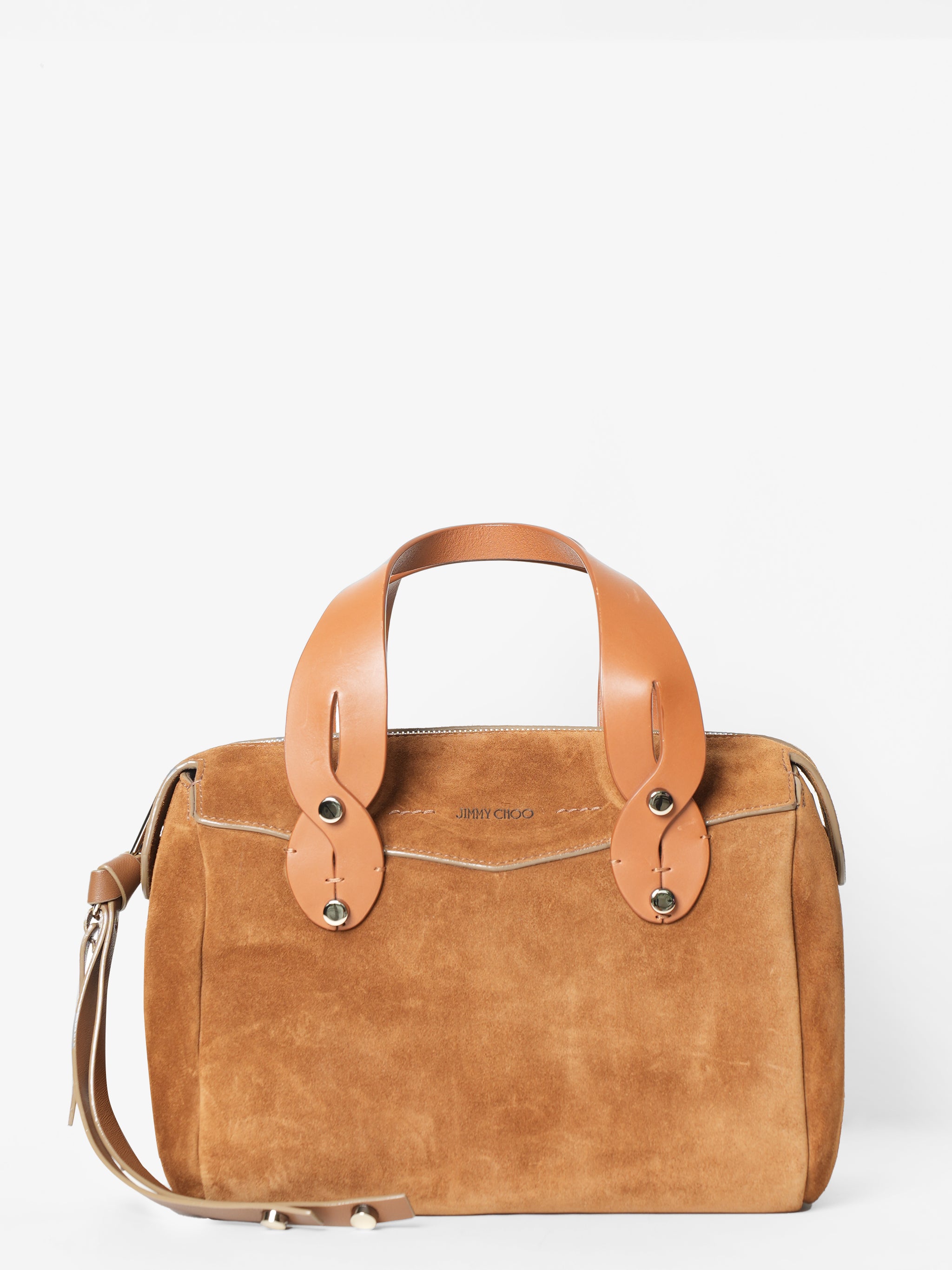 New Jimmy Choo Allie Bowling Brown Bag