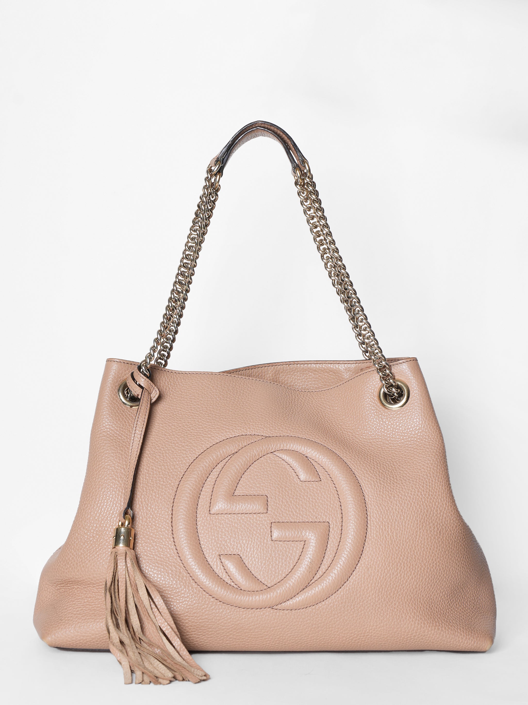 Gucci Old Rose Leather Soho Tote Bag
