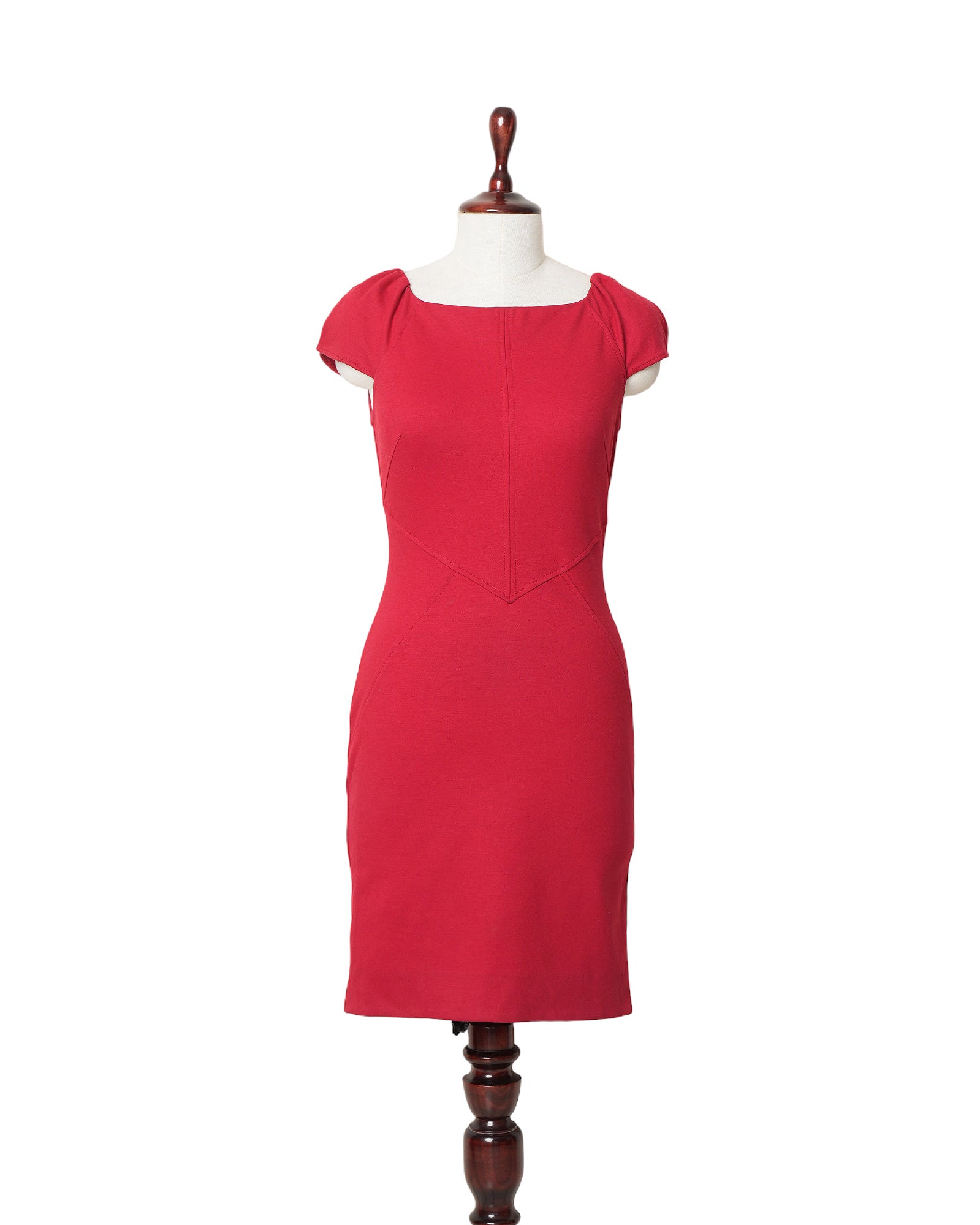 Dvf red wrap dress online