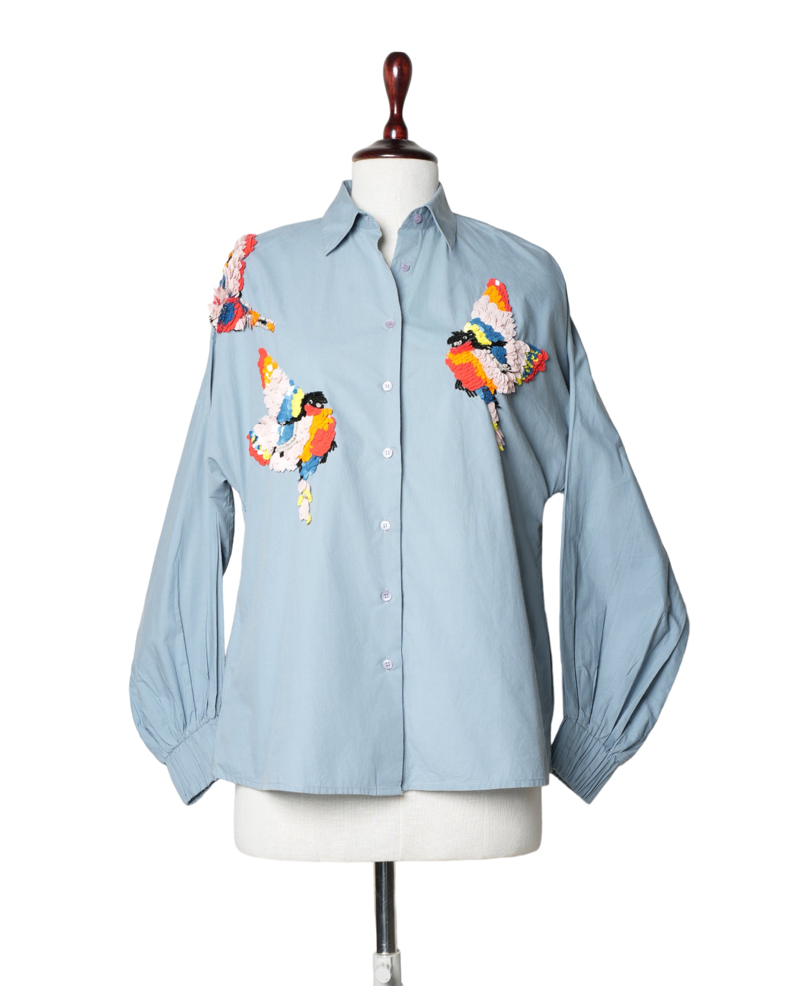 Dhruv Kapoor Blue Embellished Shirt