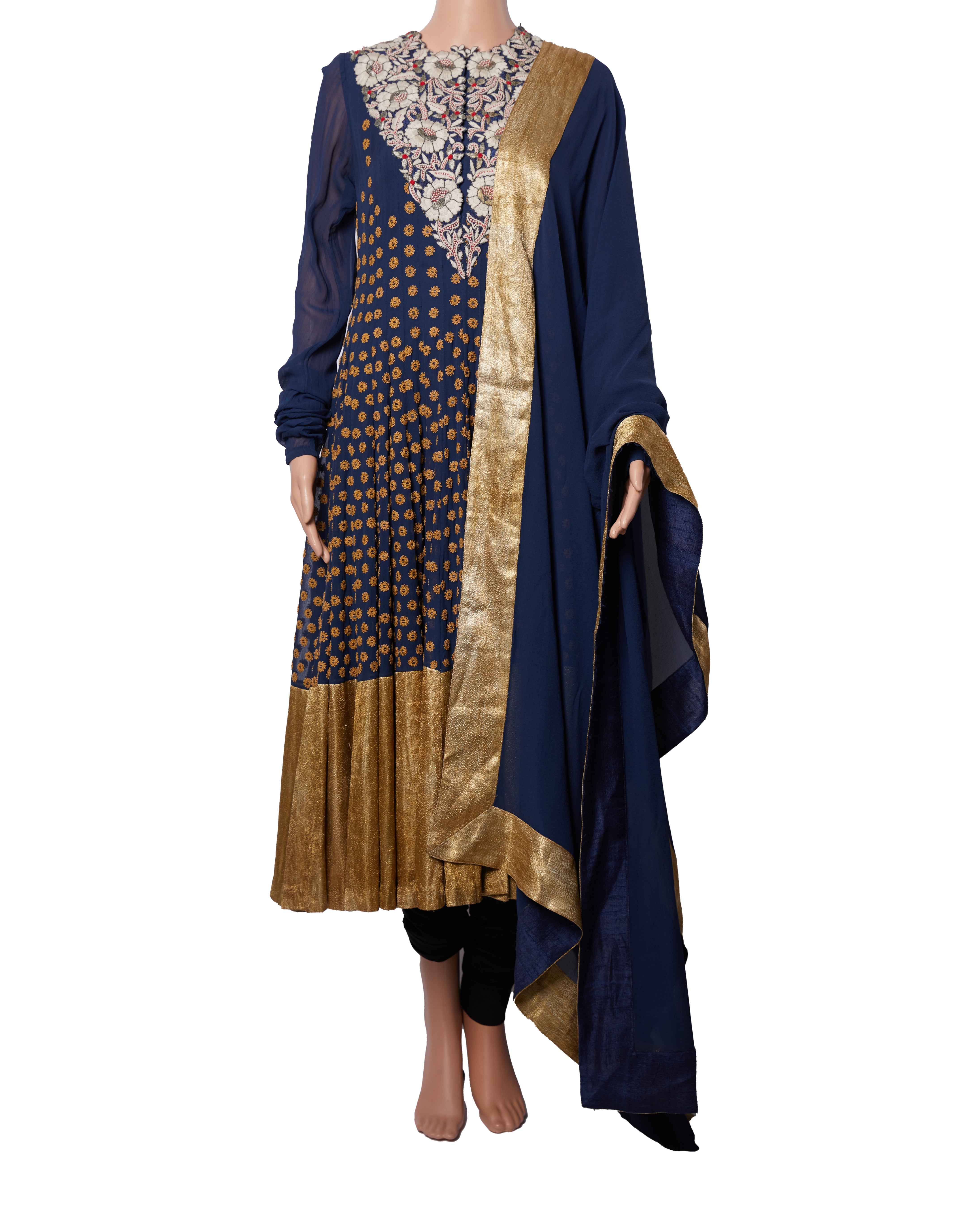 Anamika Khanna Embroidered Anarkali With Dupatta