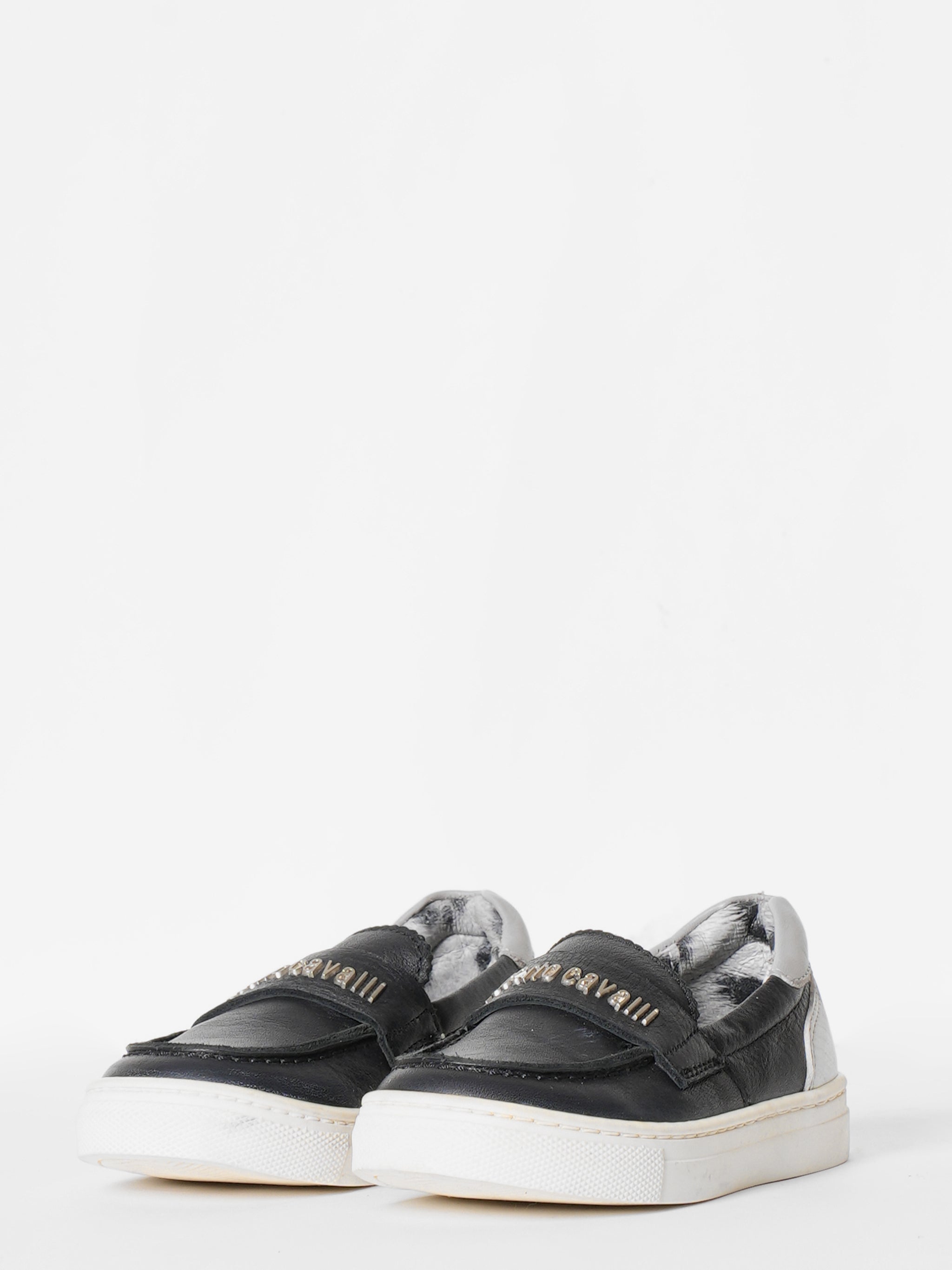 Roberto Cavalli Black Flat Shoes