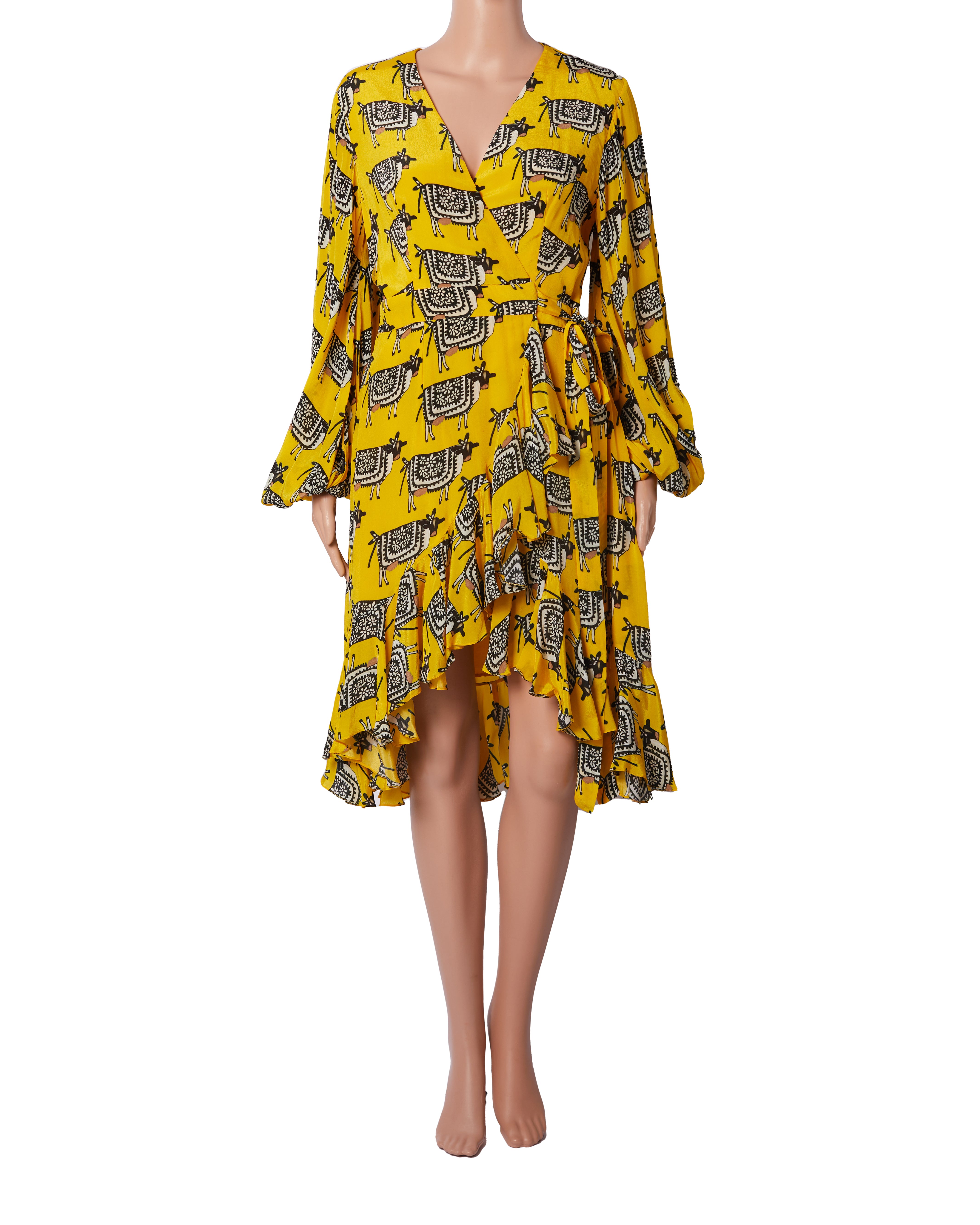 Yellow Masaba Dress Wrap
