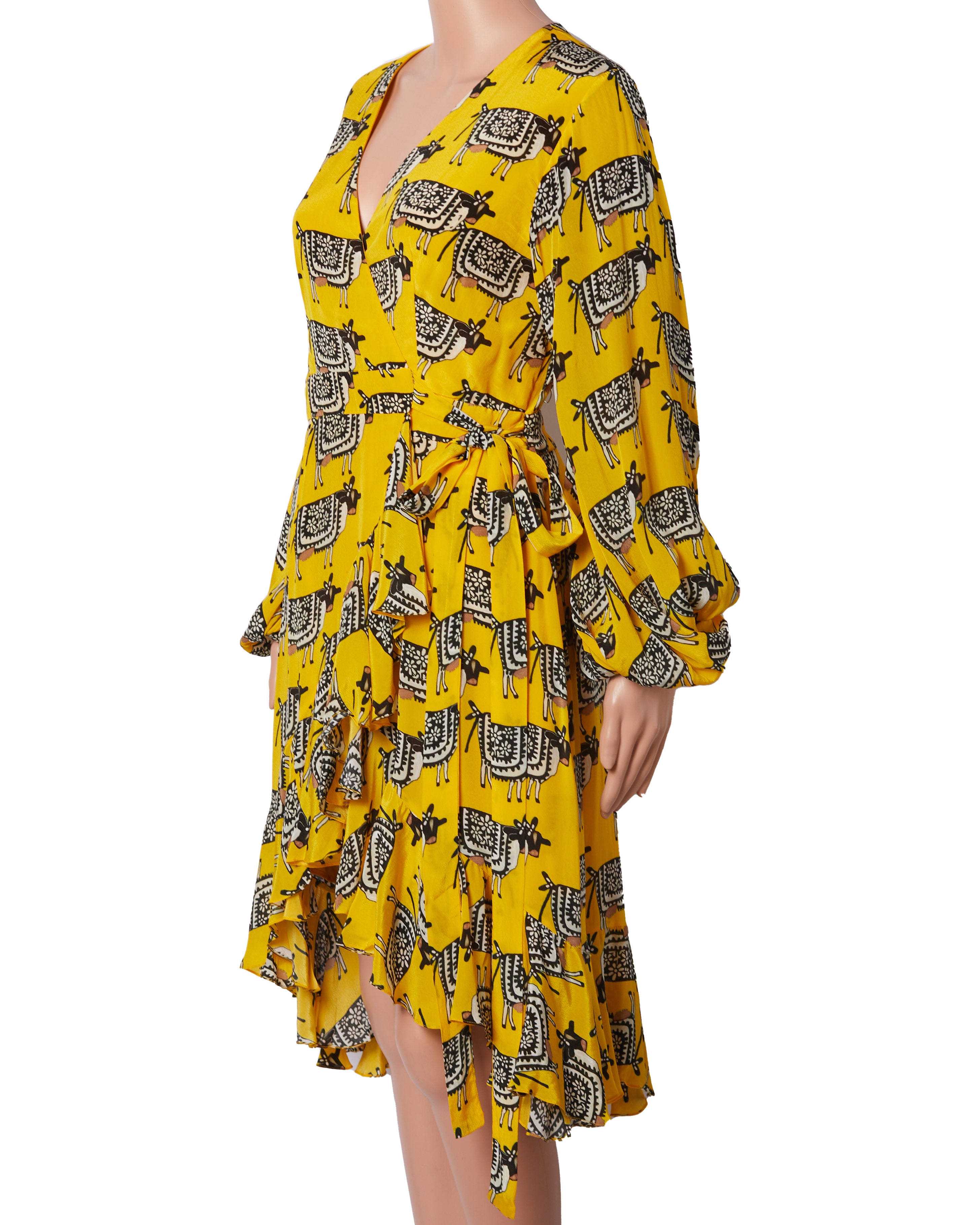 Yellow Masaba Dress Wrap