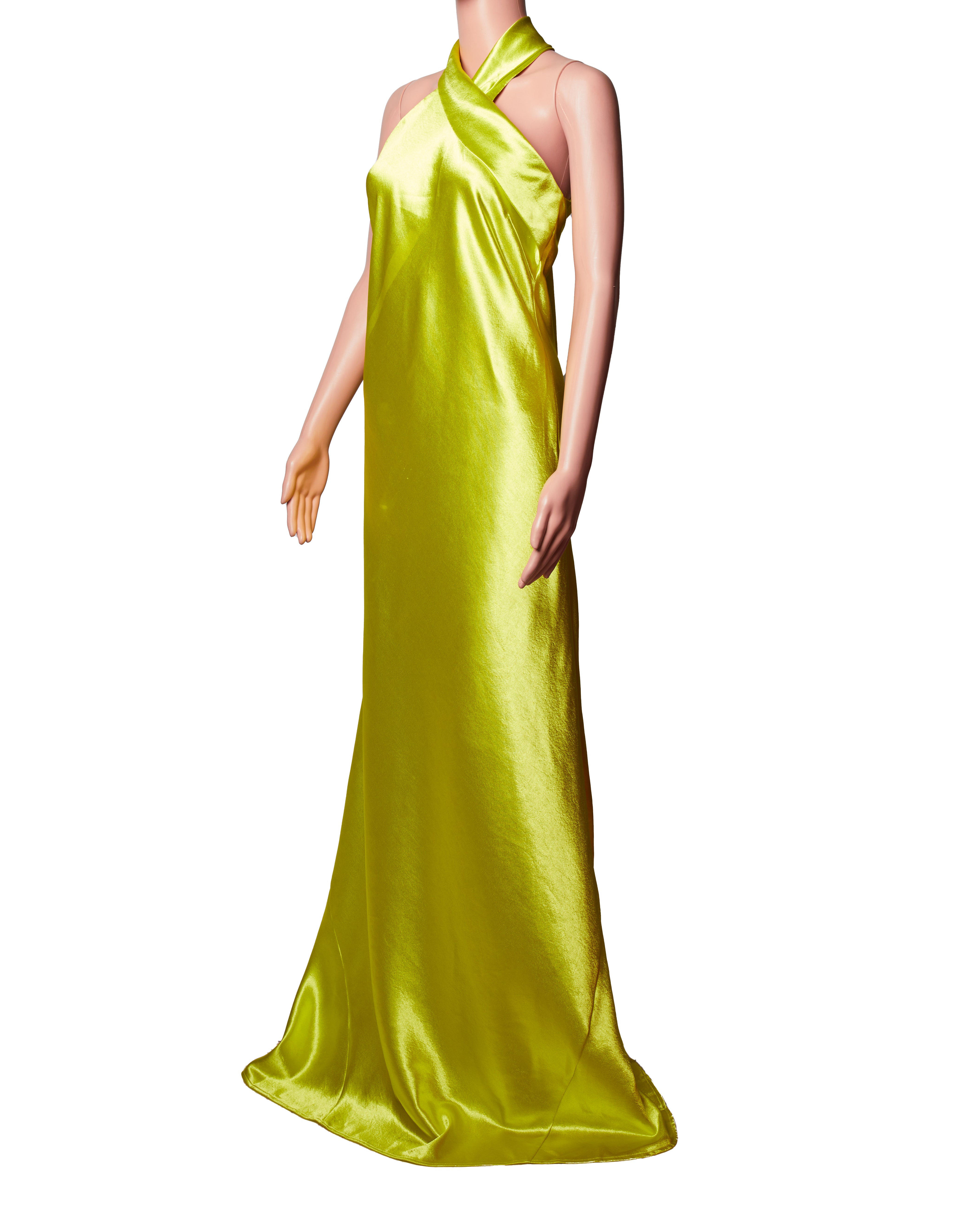 Galvan London Pandora Dress In lime