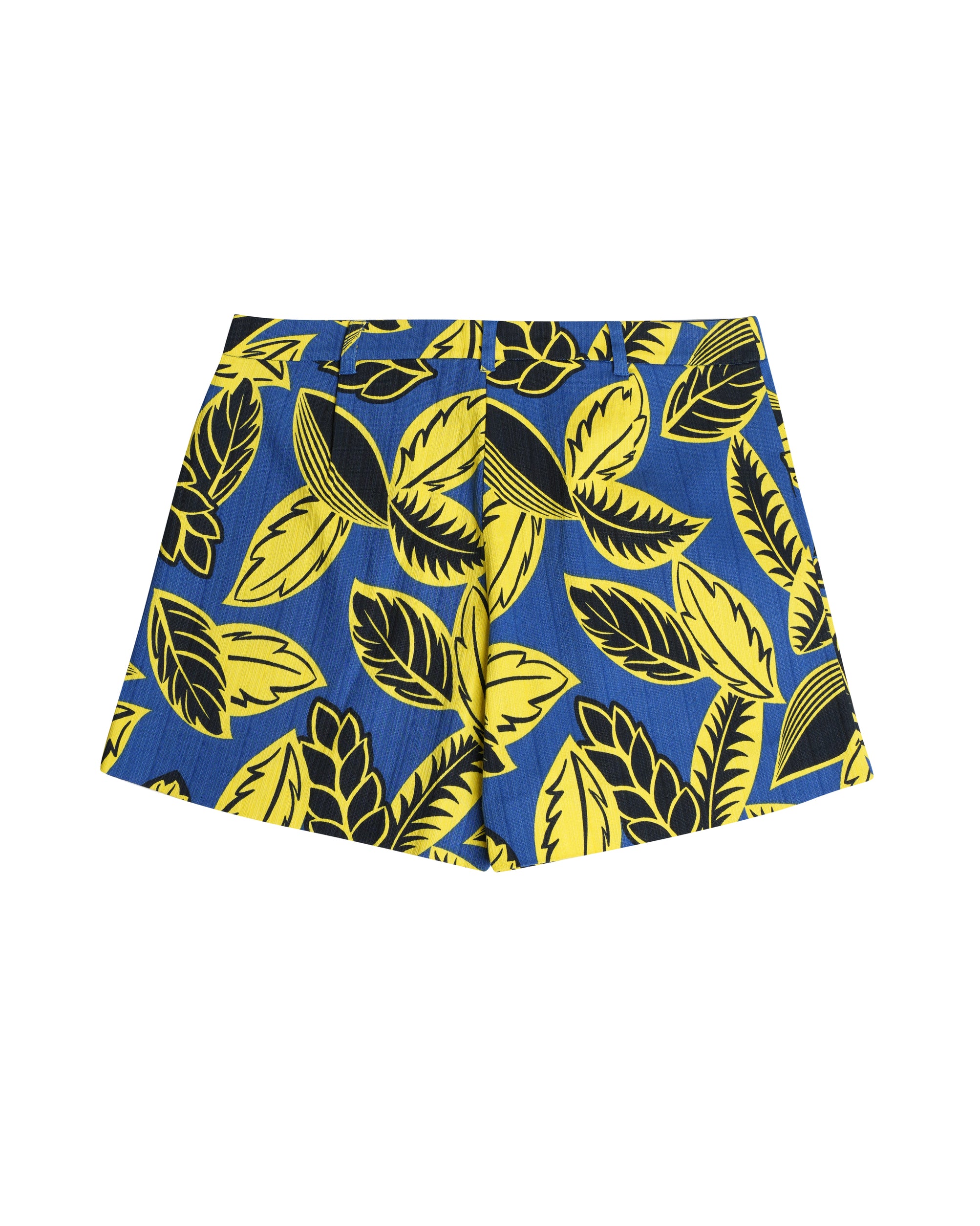 Boutique Moschino Floral Print Shorts Blue & Yellow