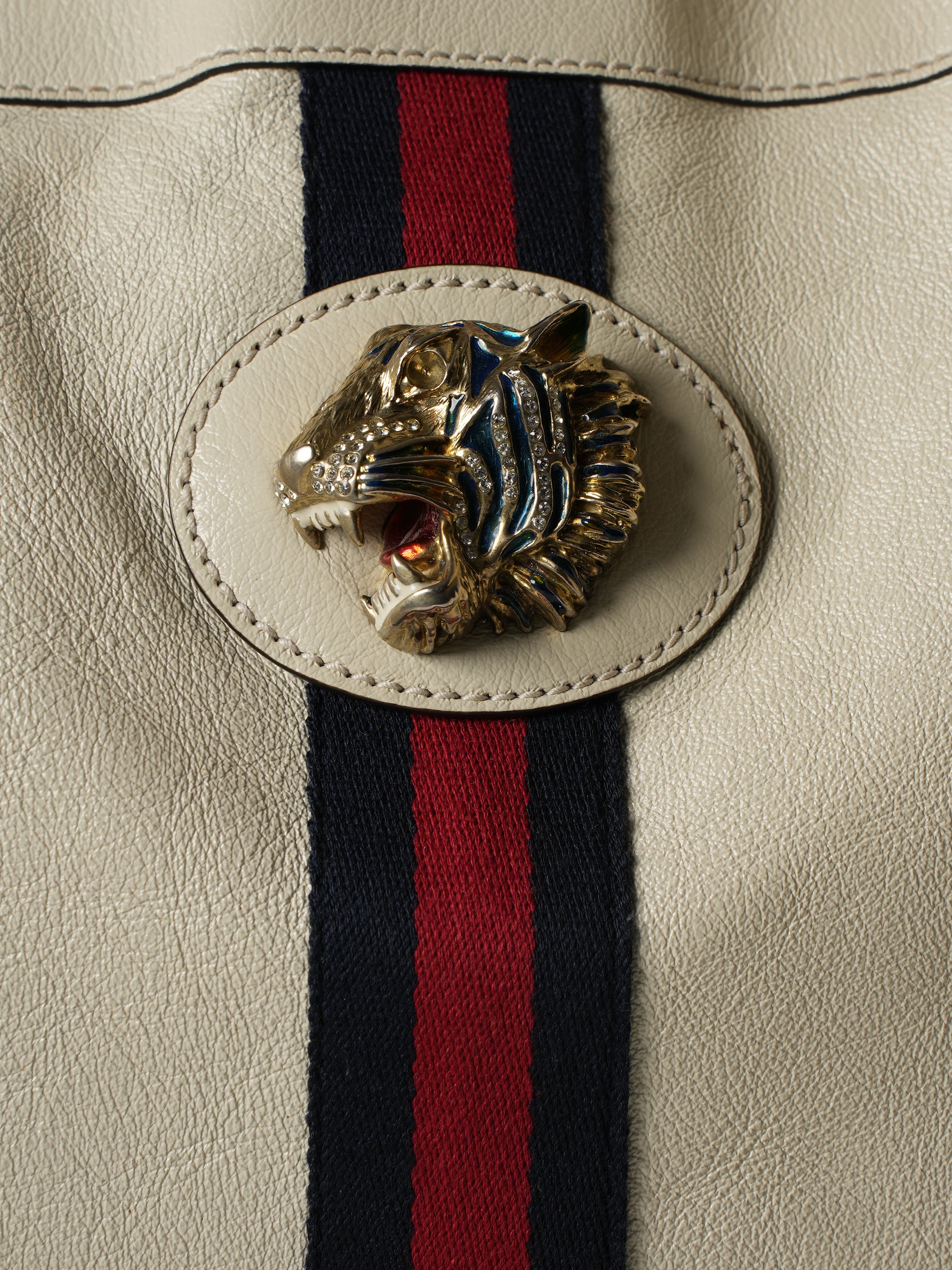 Gucci Rajah Chain Large Leather Tote Bag