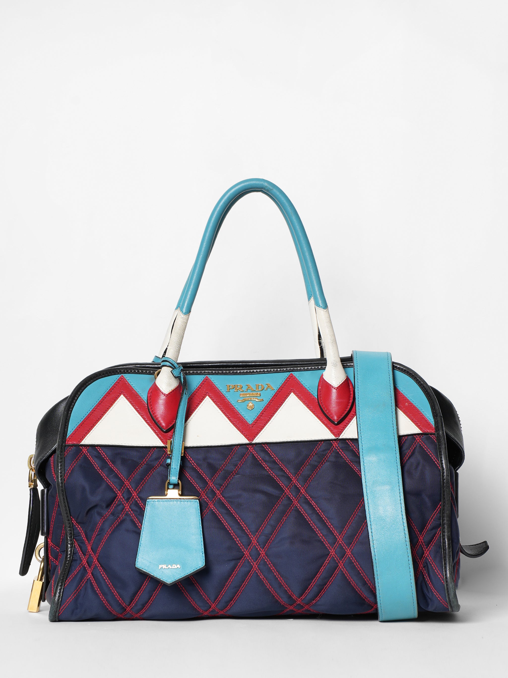 Prada Blue Quilted Bag