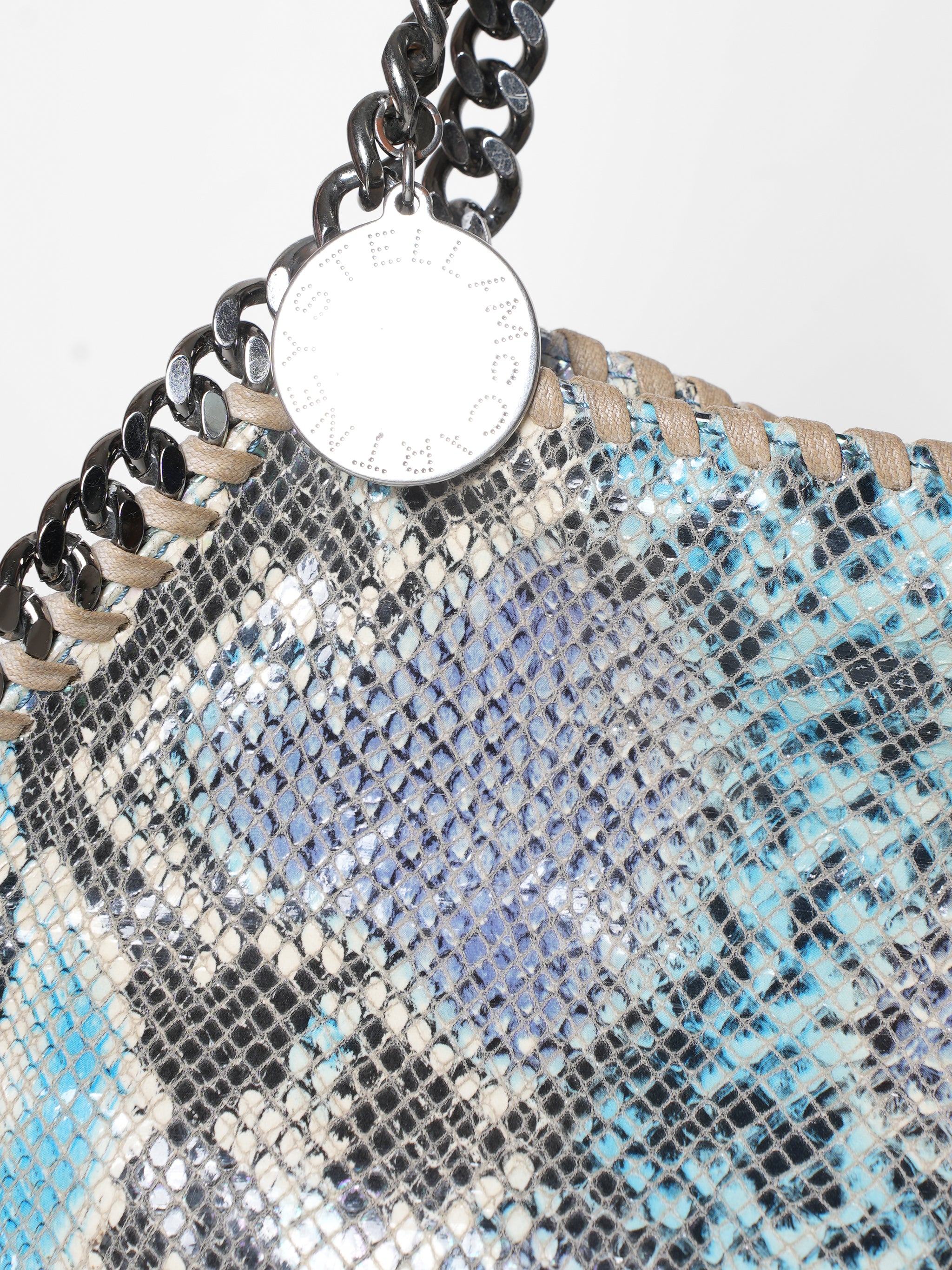 Stella Mccartney Blue Fold Over Tote Bag