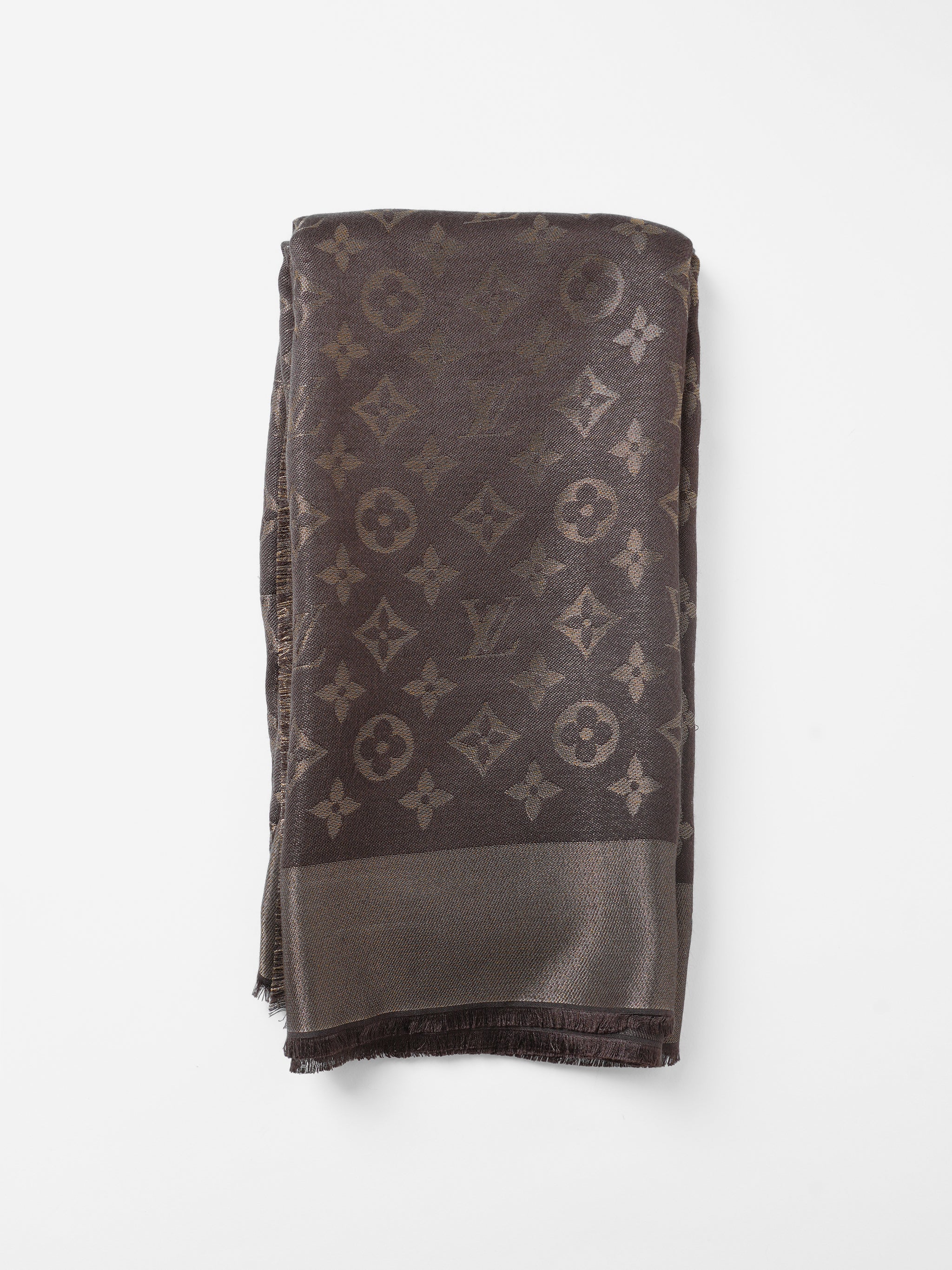 Louis Vuitton Brown Women Monogram Shawl