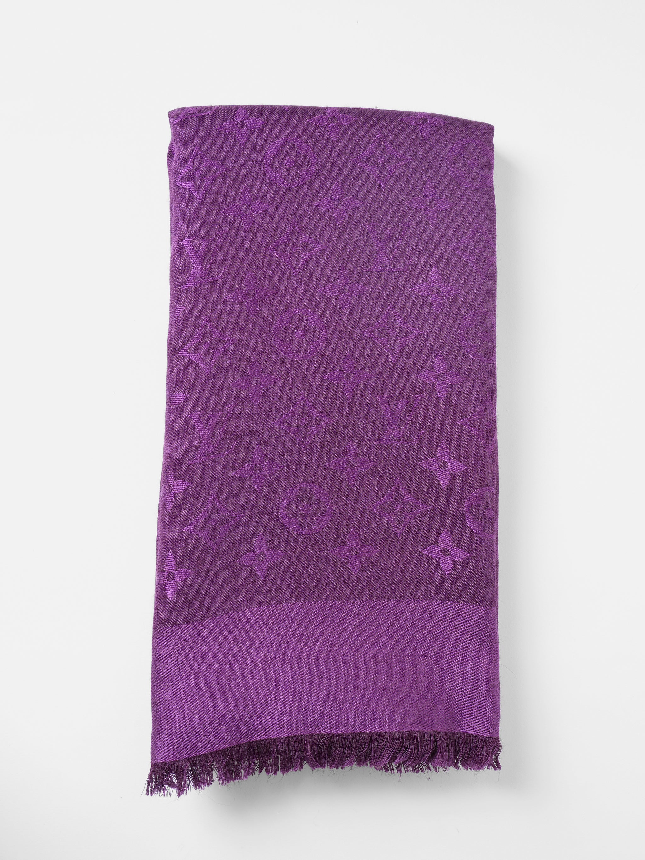 Louis Vuitton Purple Women Monogram Shawl