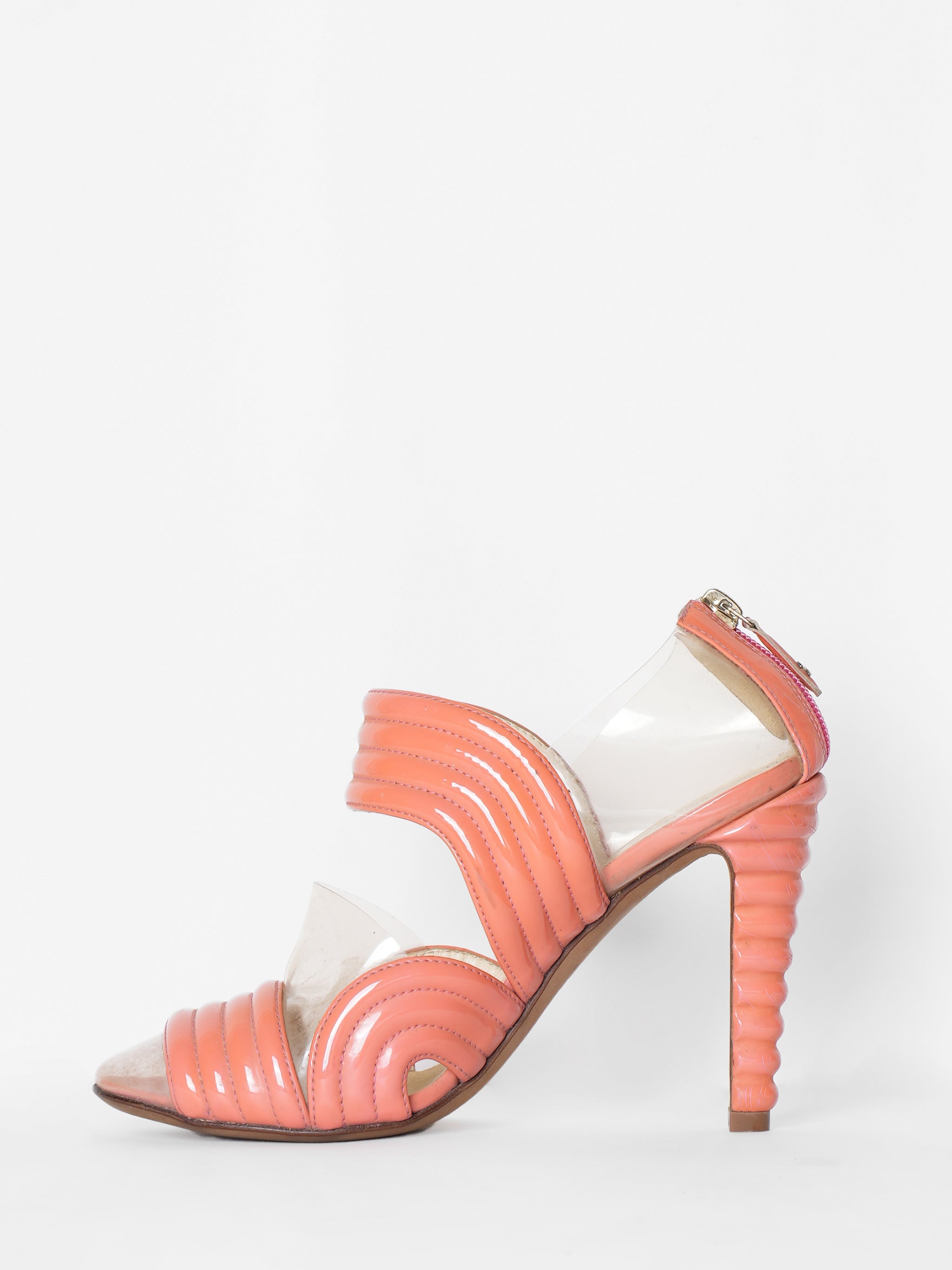 Chanel Interlocking CC Logo PVC Gladiator Shoes