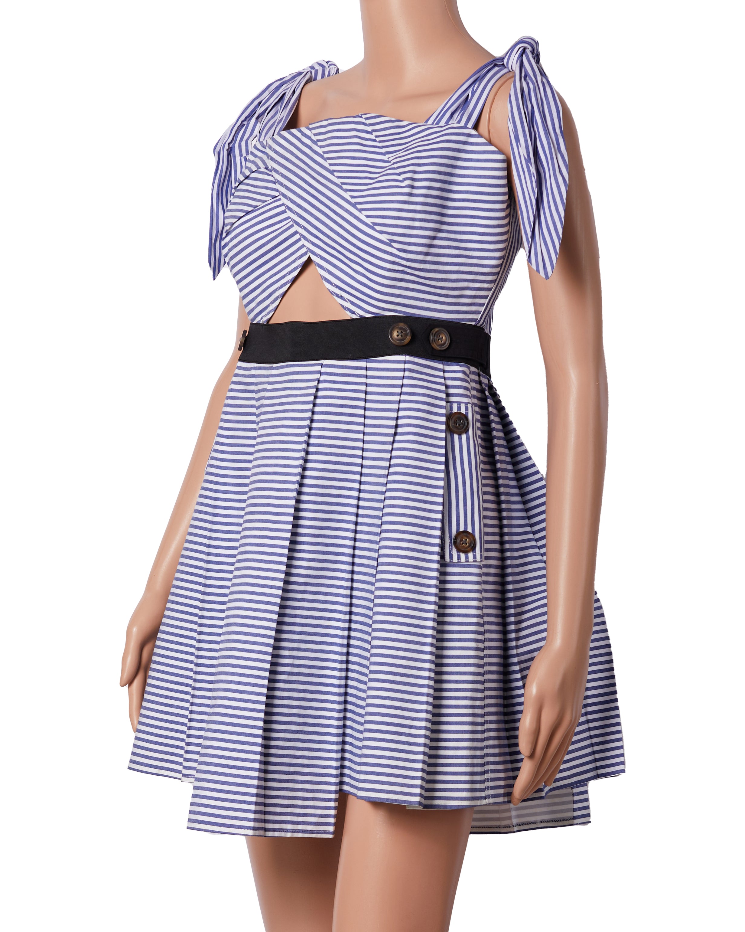 Self potrait Dress Stripes