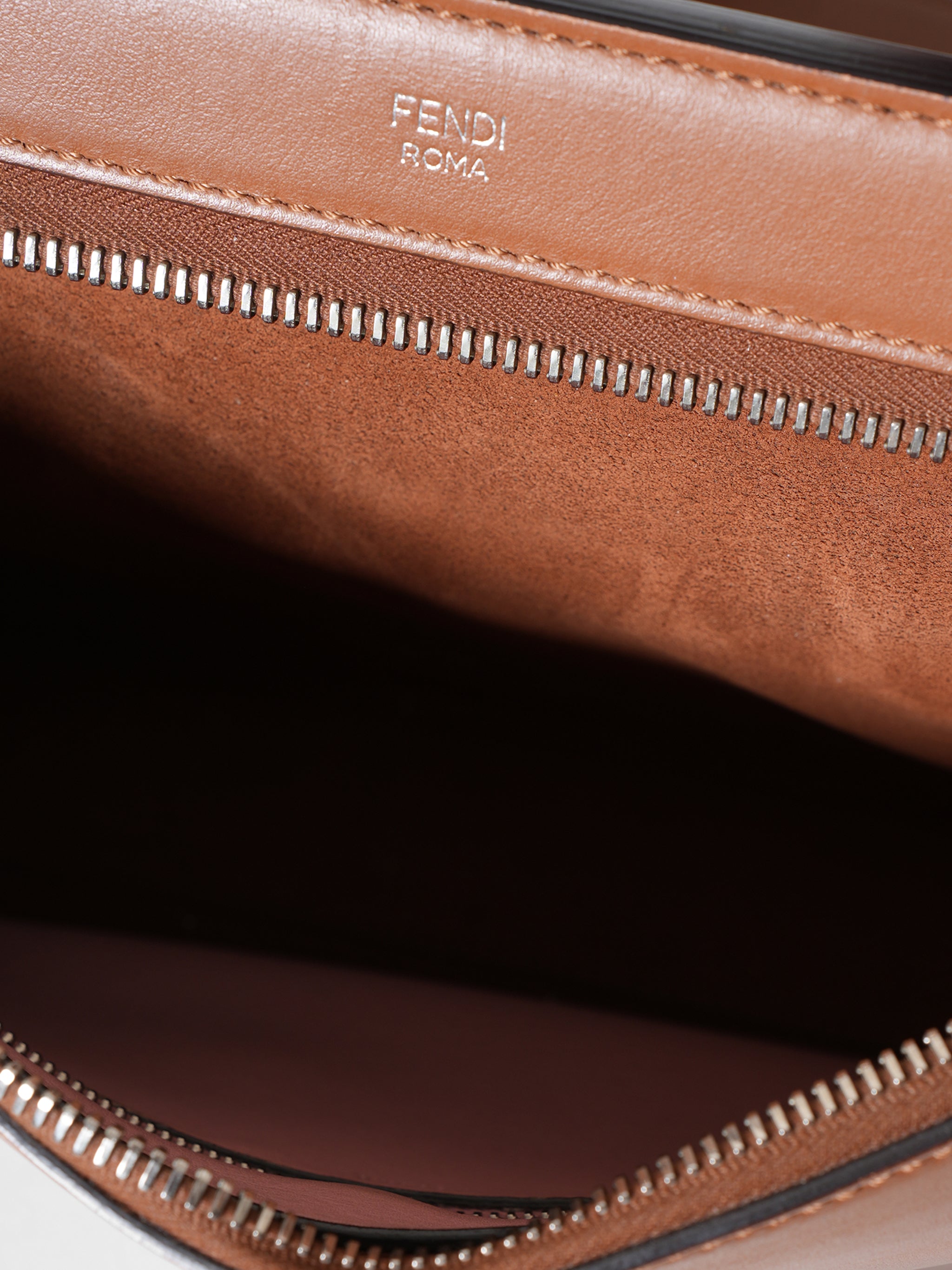 Fendi Tan Large Dotcom Satchel