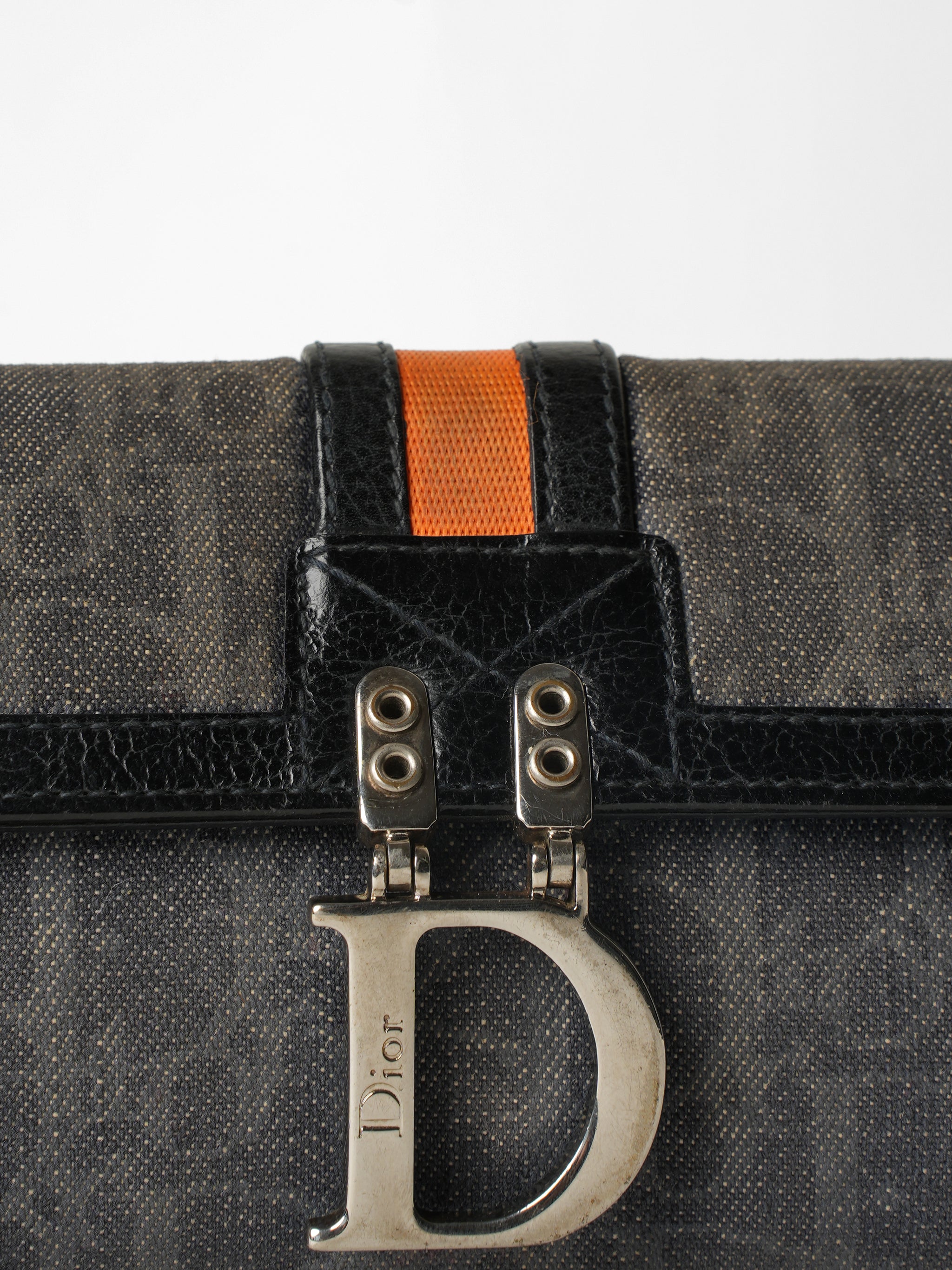Christian Dior Vintage Cloth Black Wallet