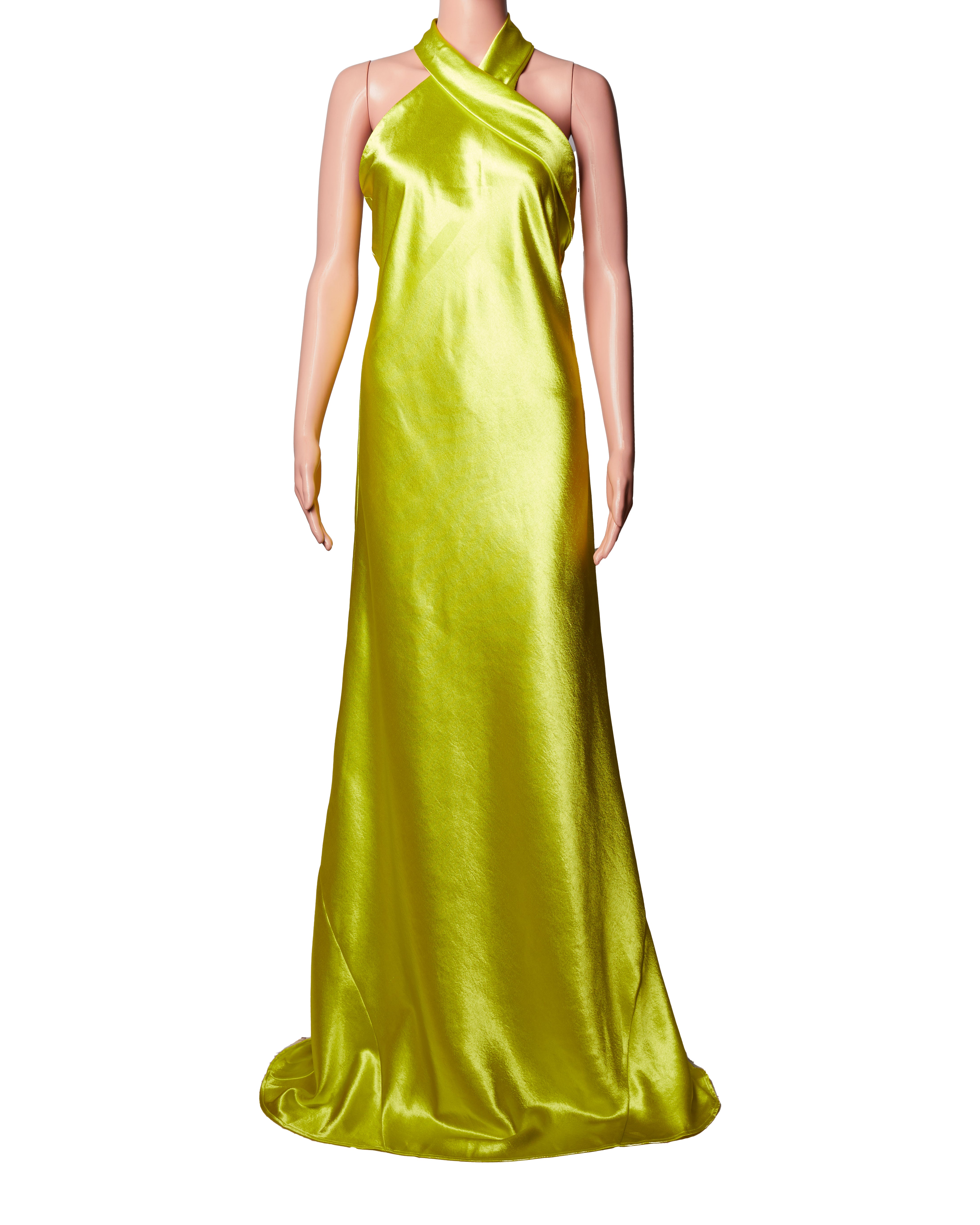 Galvan London Pandora Dress In lime