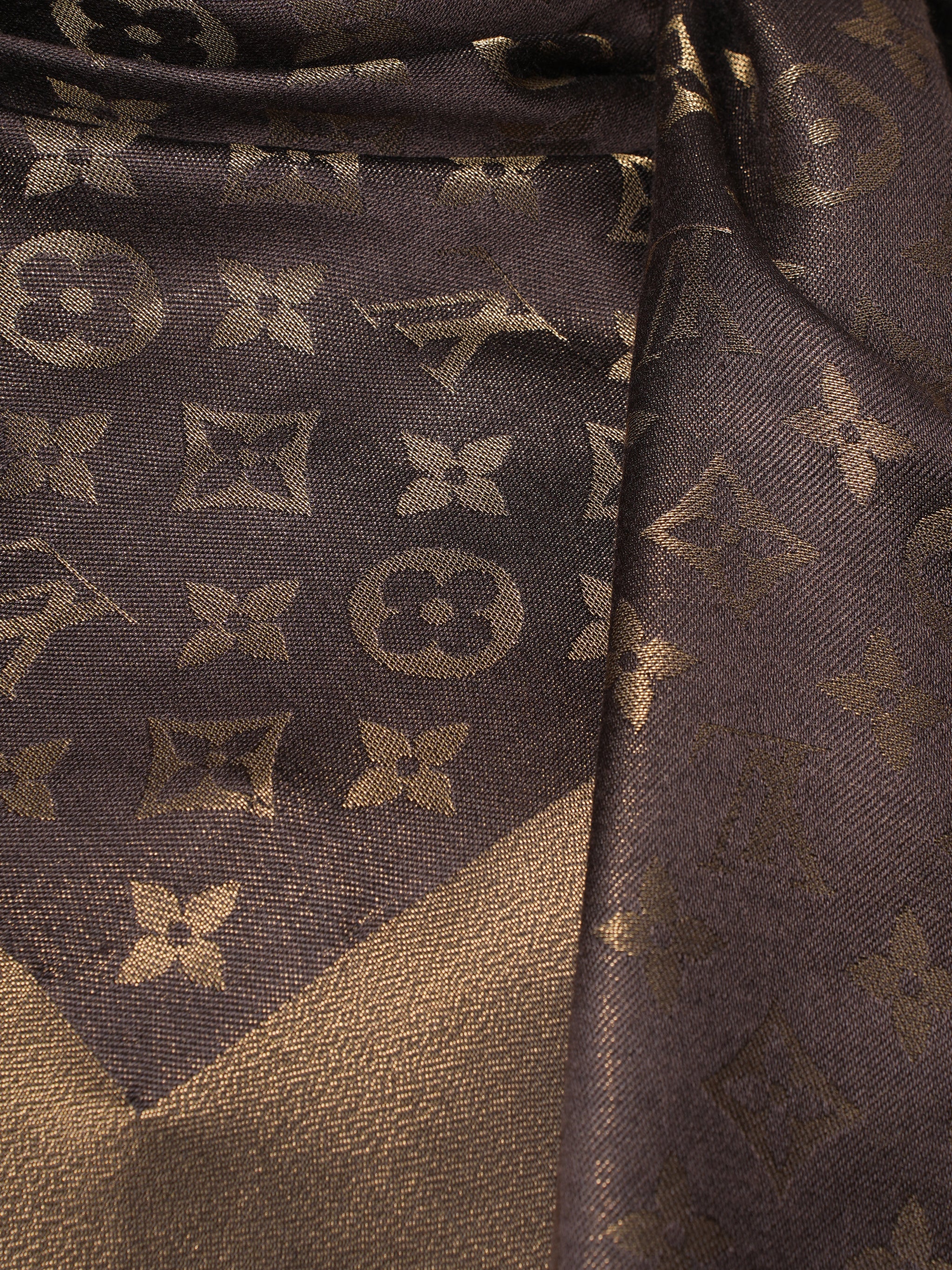 Louis Vuitton Brown Women Monogram Shawl