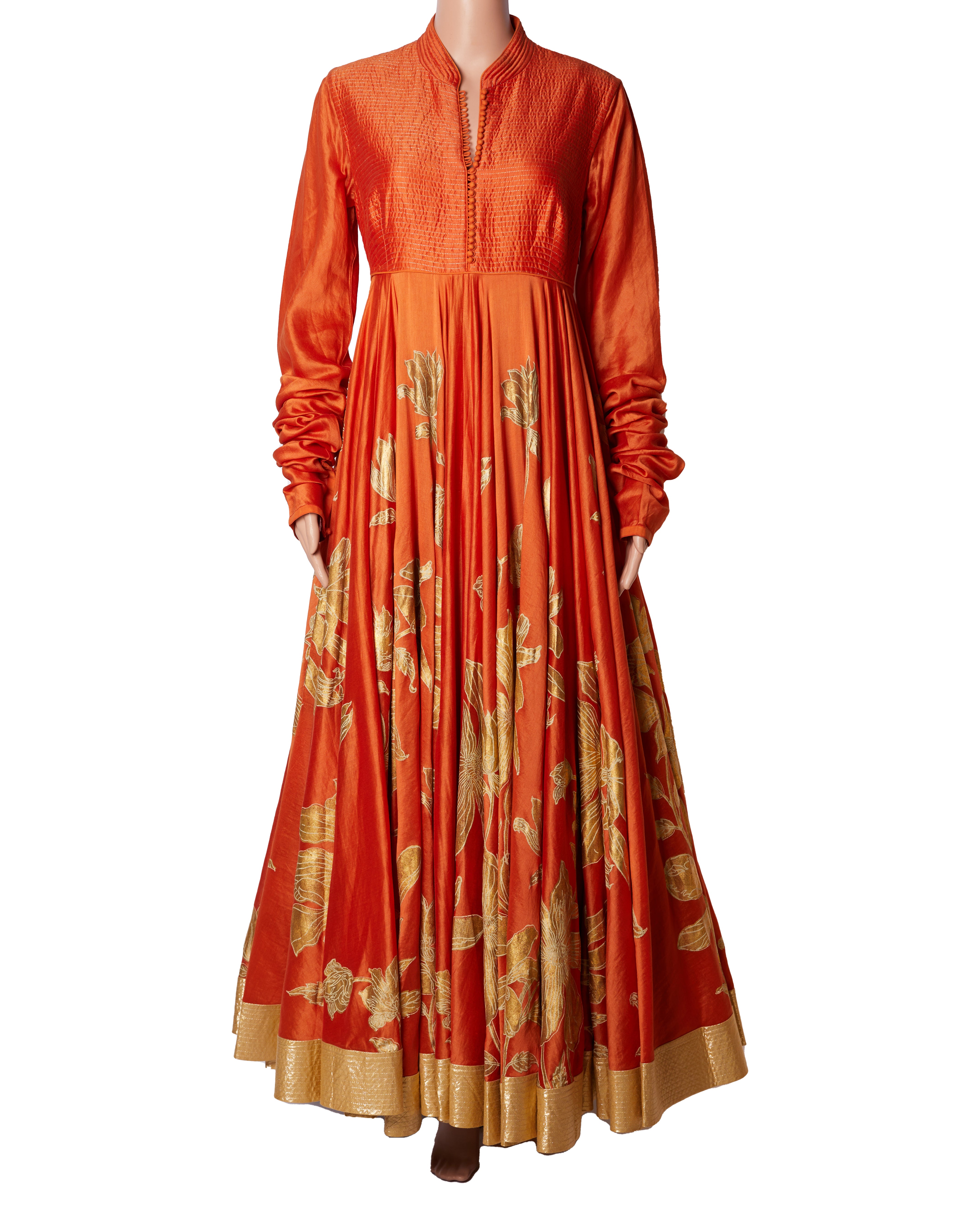 Rohit Bal orange Anarkali Set