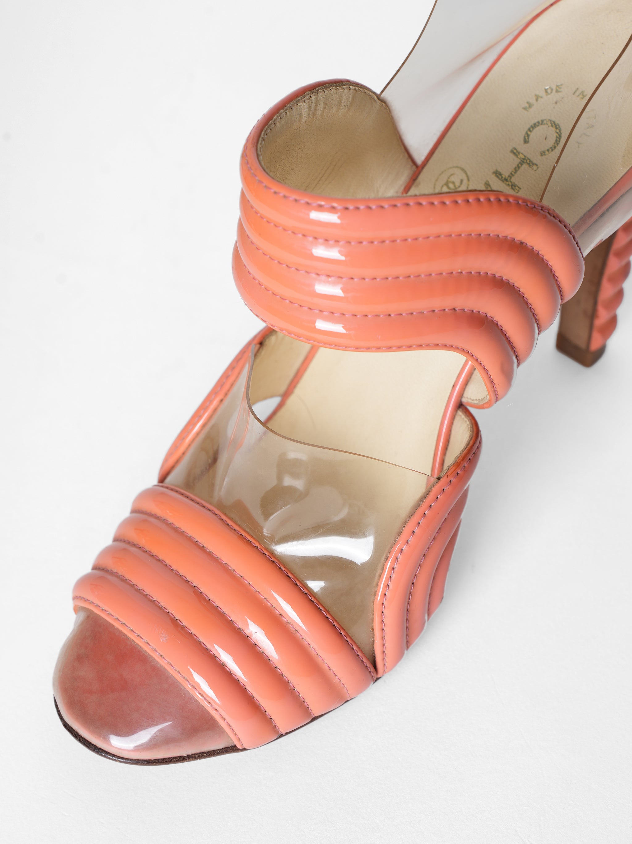 Chanel Interlocking CC Logo PVC Gladiator Shoes