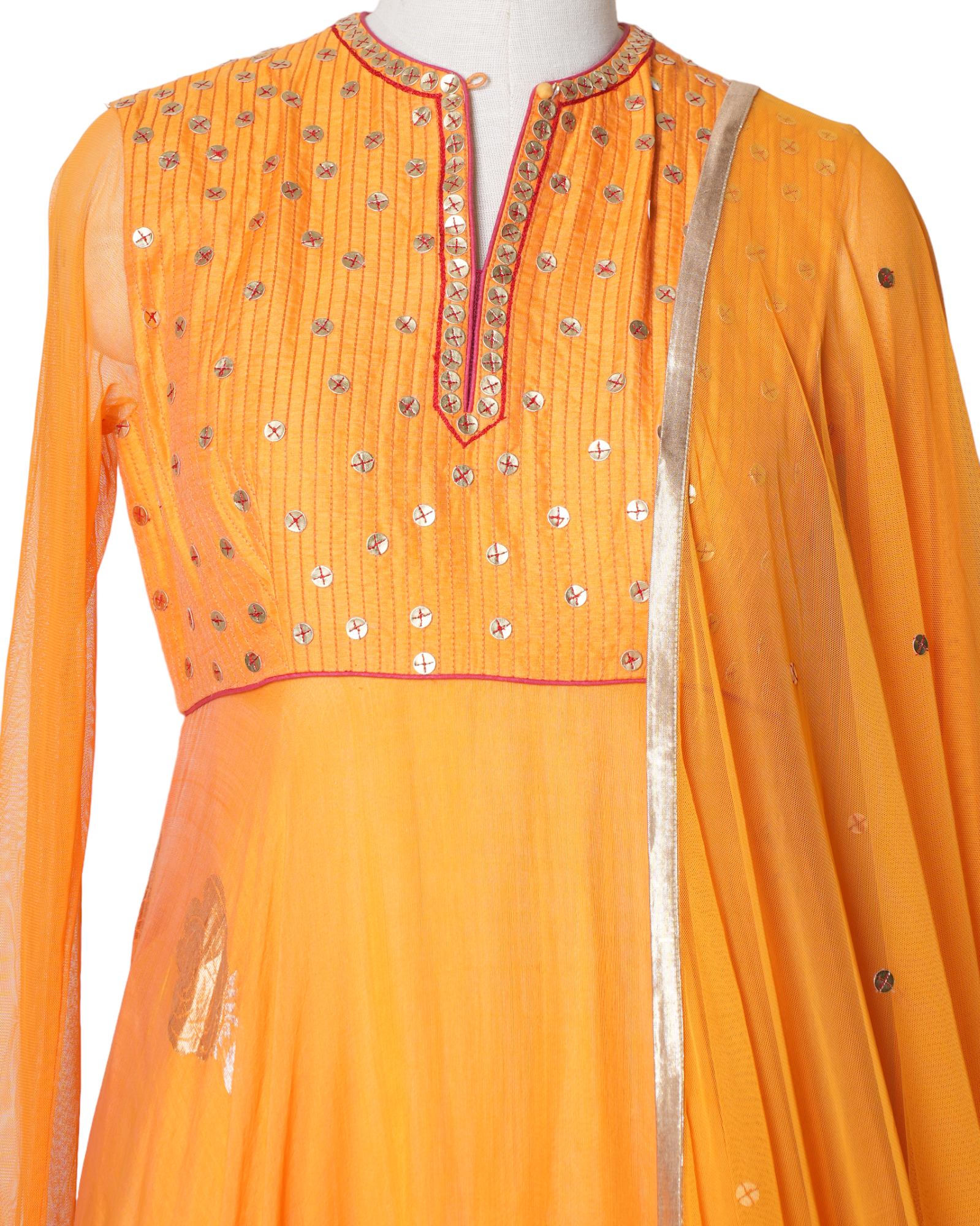 Rohit Bal Orange Georgette Set