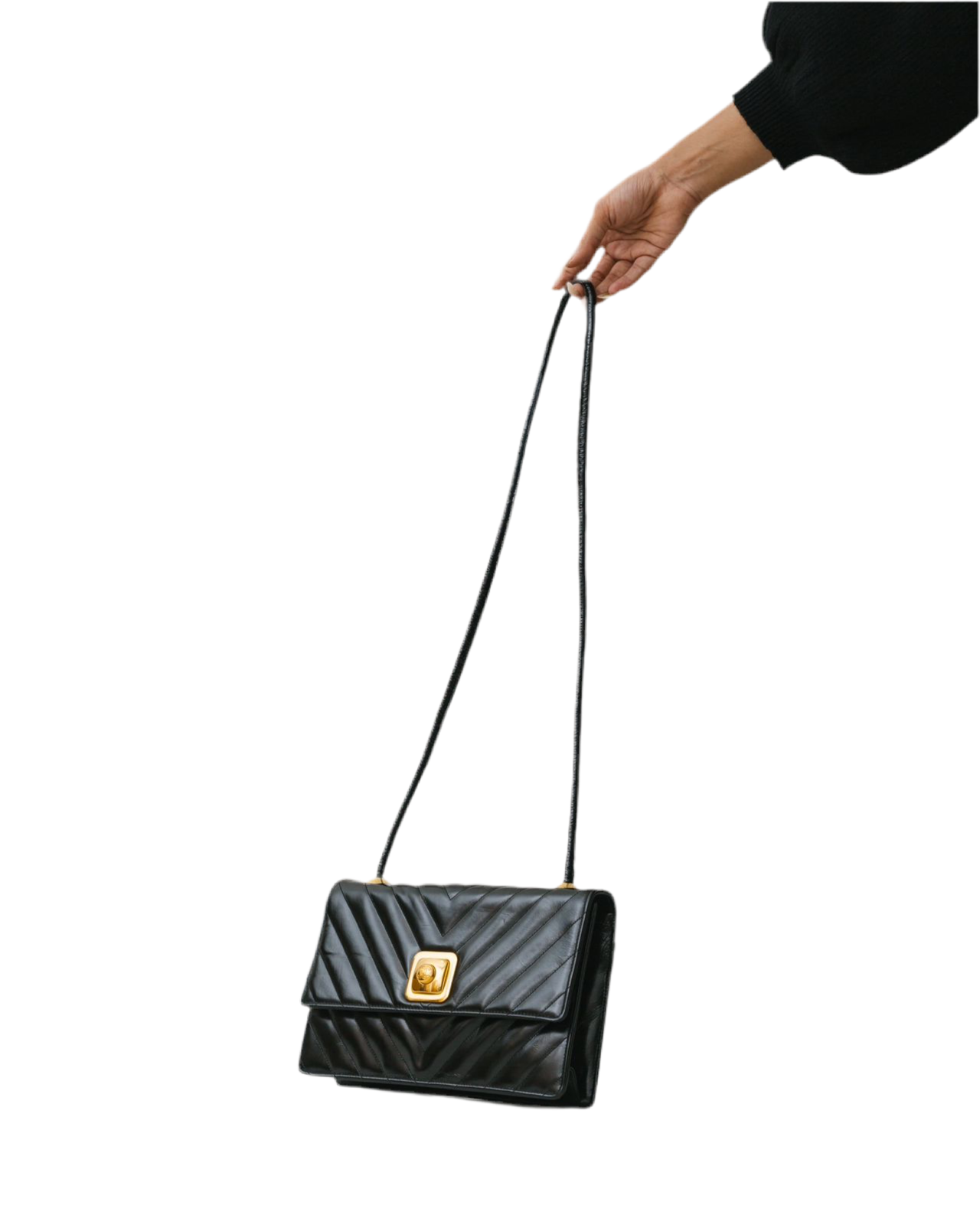 Chanel CC Chevron Lambskin Crossbody Bag