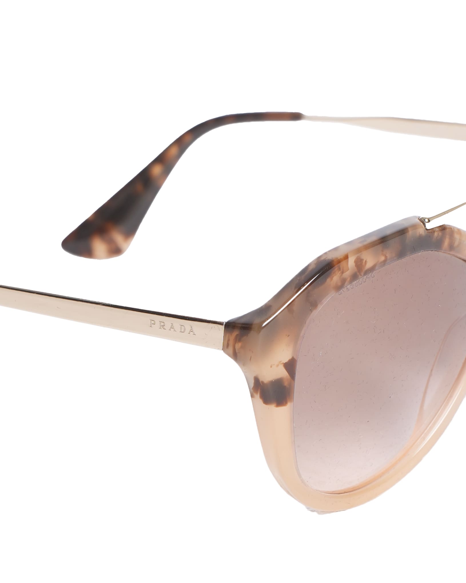 Prada Rectangular Tortoise Frame Sunglasses in Brown