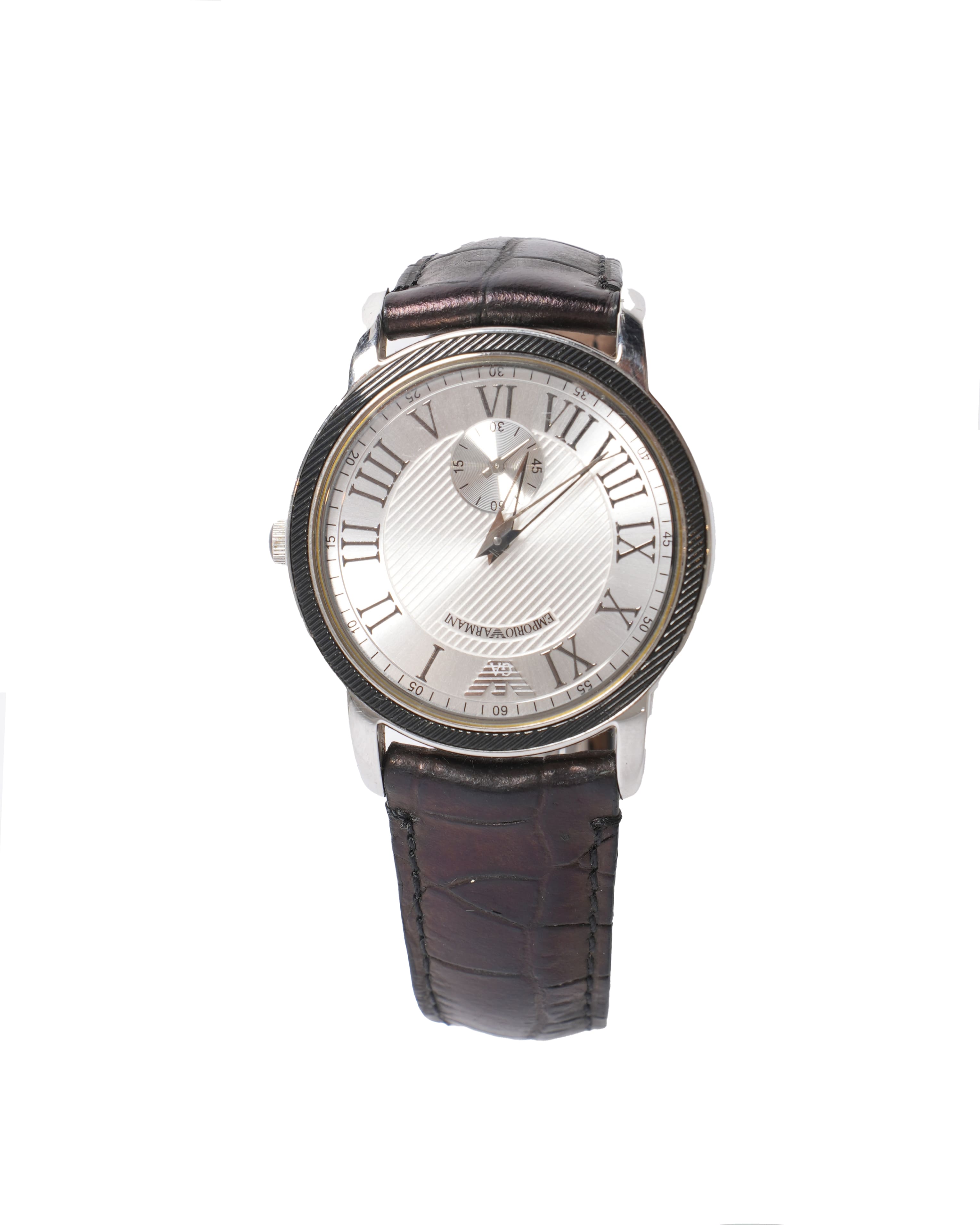Emporio Armani Unisex Watch With Embossed Wrist Band