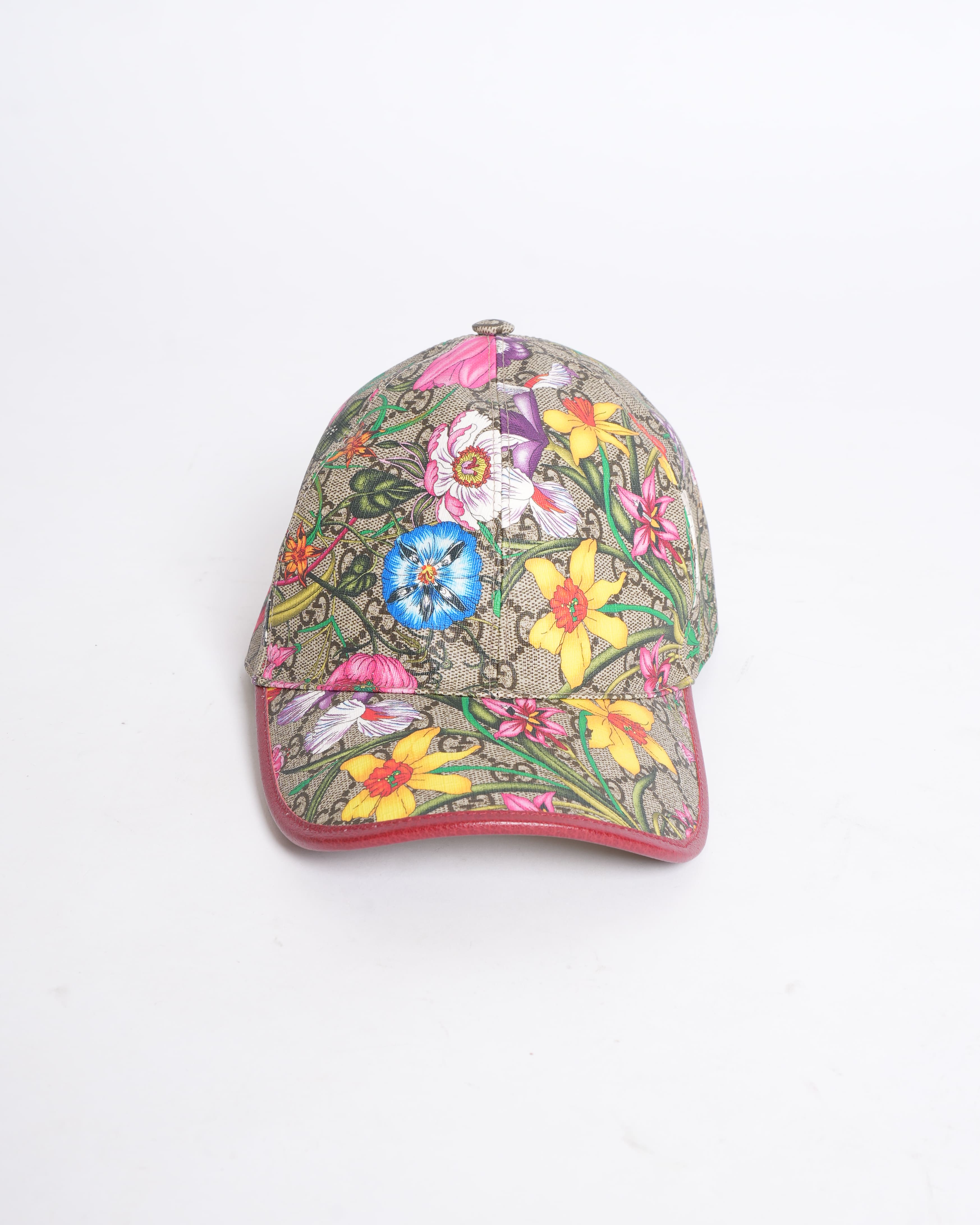 Gucci GG Supreme Flora Claudia Baseball Cap