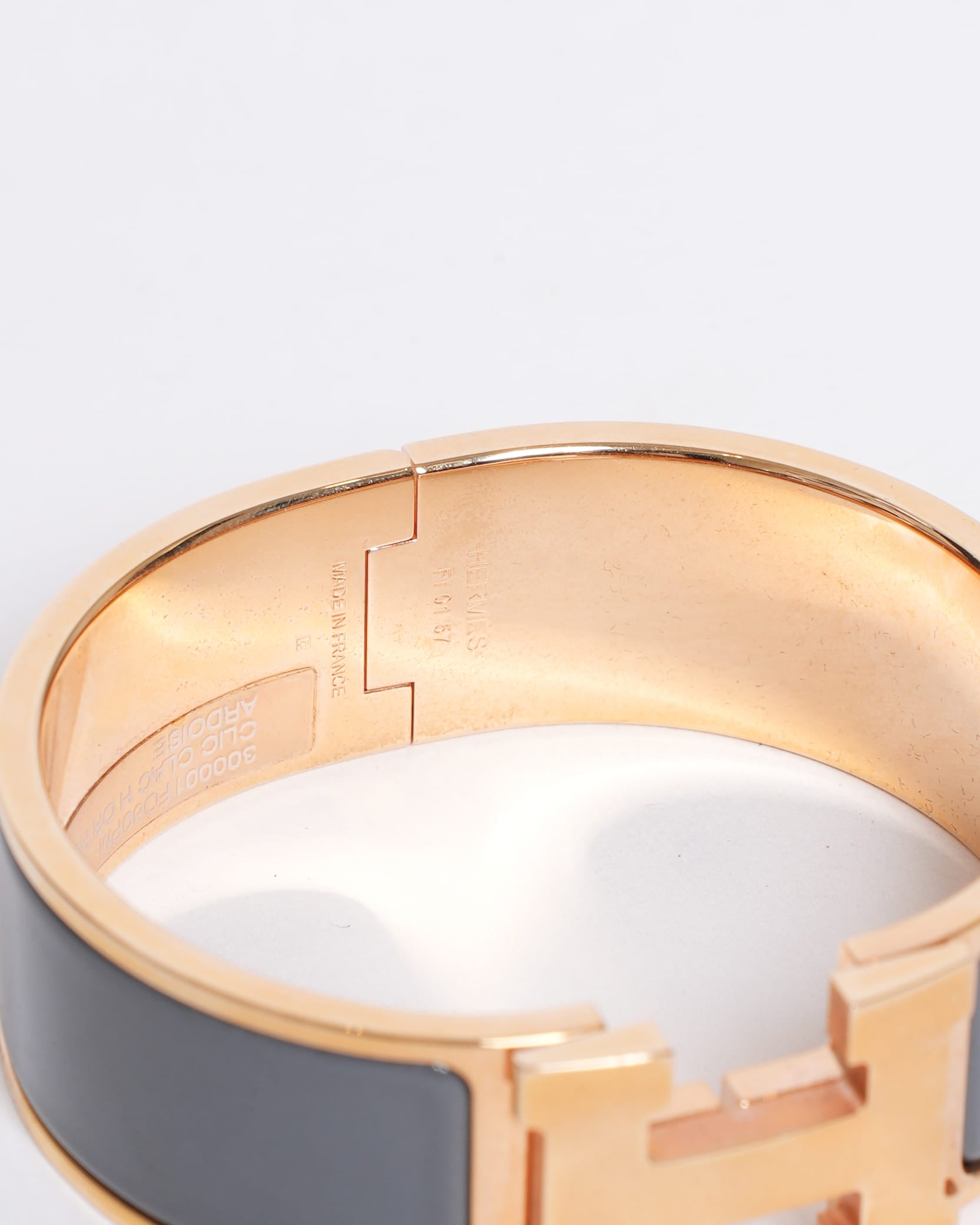 Hermes Clic H Bracelet In Grey