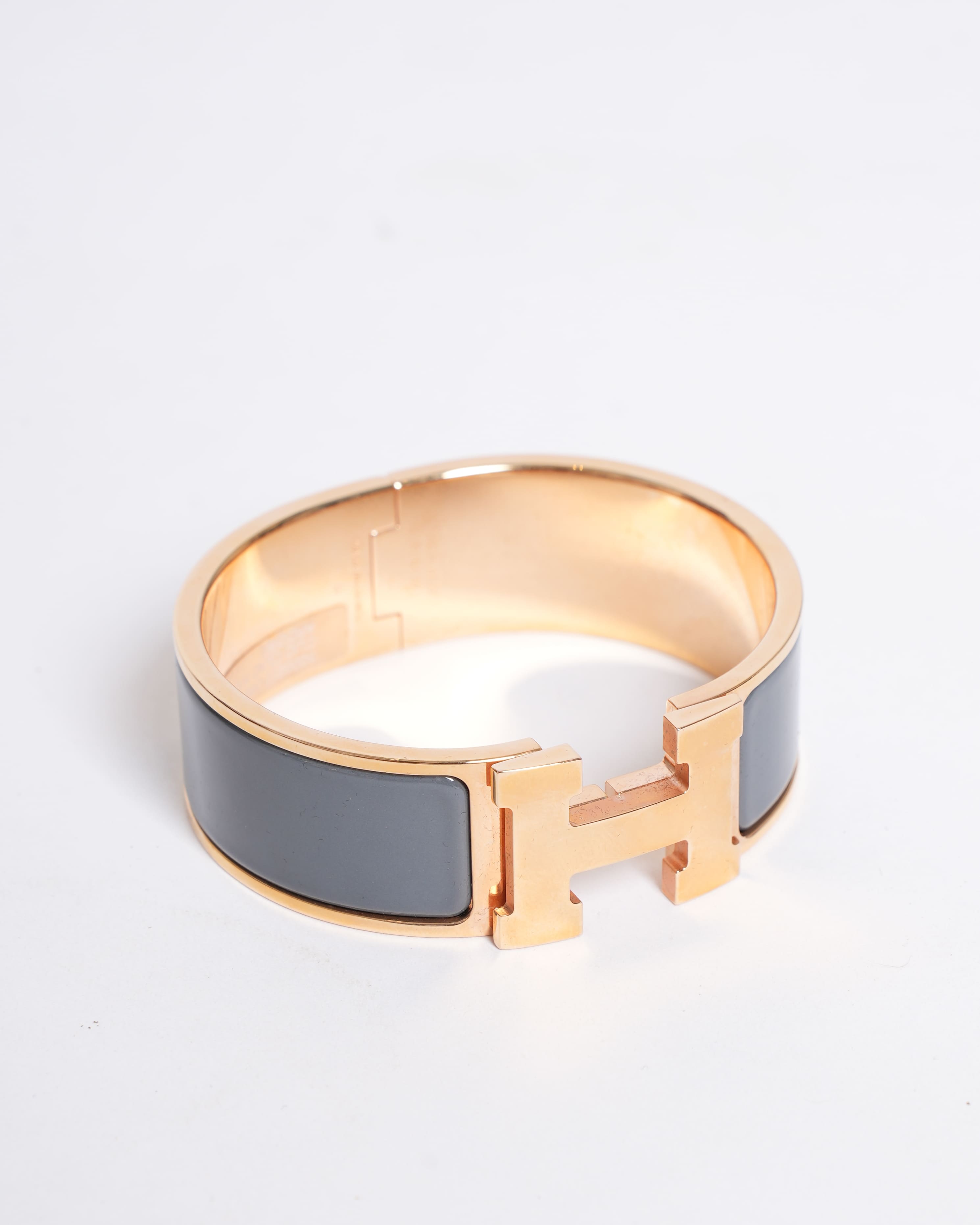 Hermes Clic H Bracelet In Grey