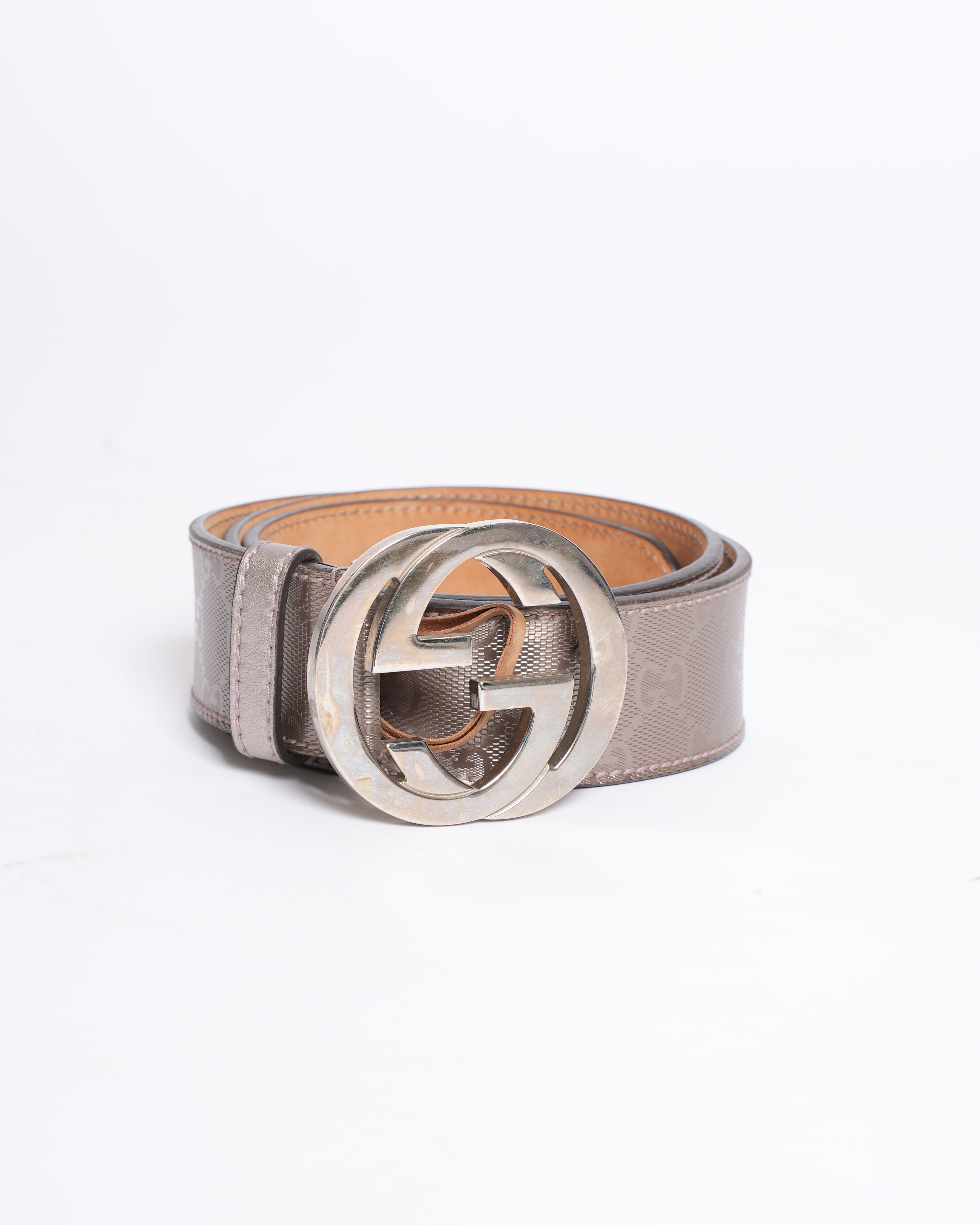 Gucci Imprime Monogram Interlocking G Belt