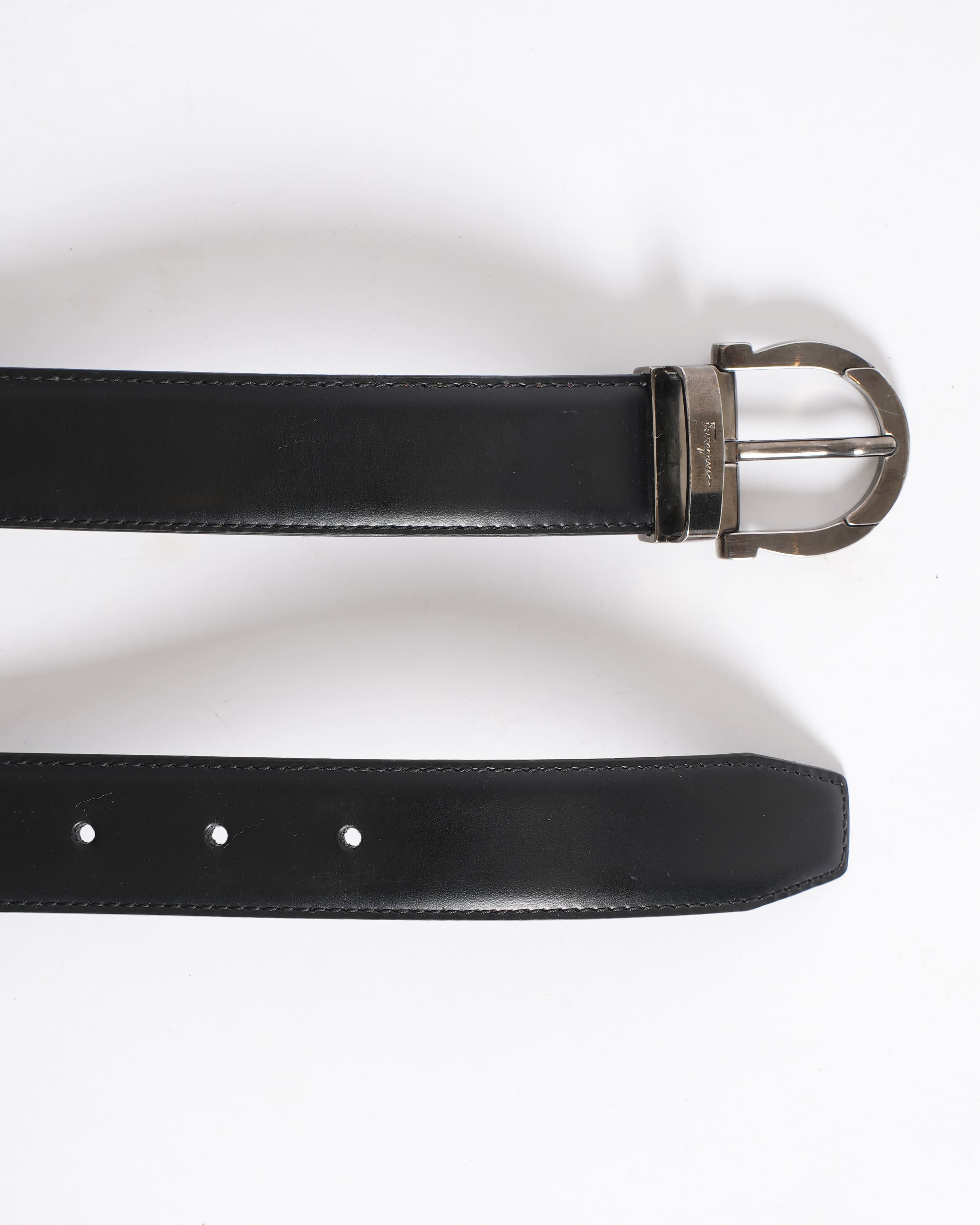 Salvatore Ferragamo Reversible Buckle Belt in Black & Brown