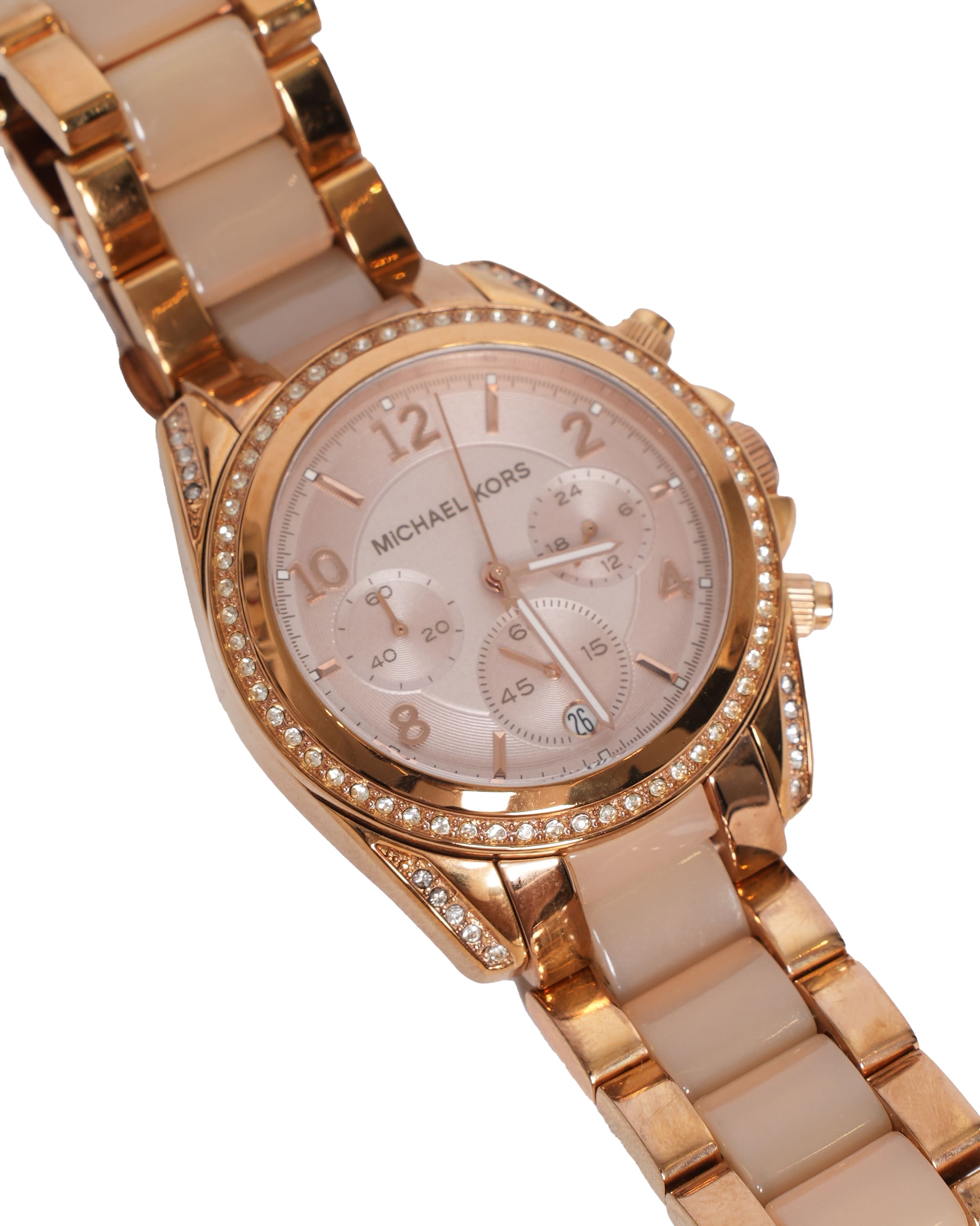 Michael Kors Chronograph Stone-Studded Watch