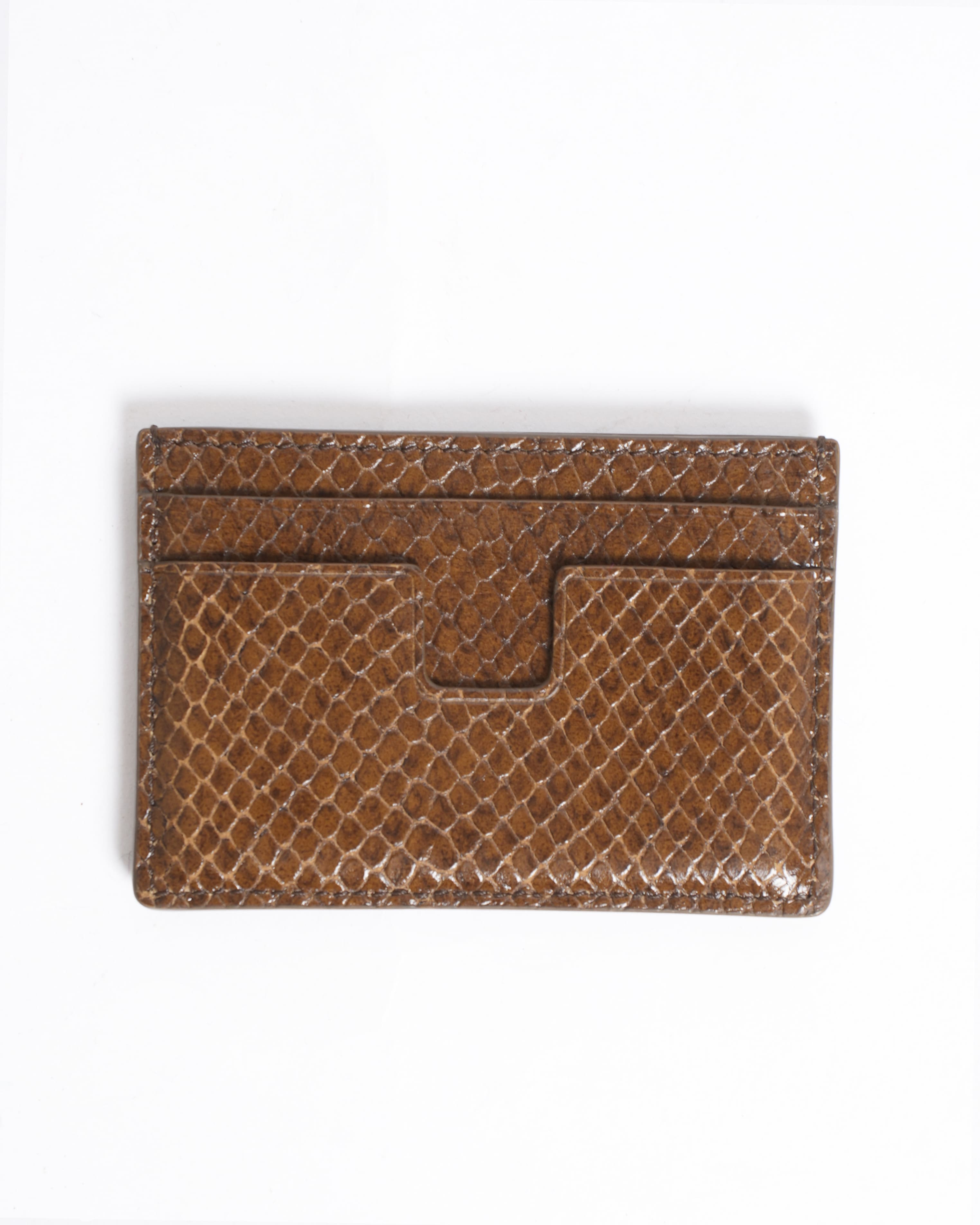 Tom Ford Printed Python T Line Cardholder