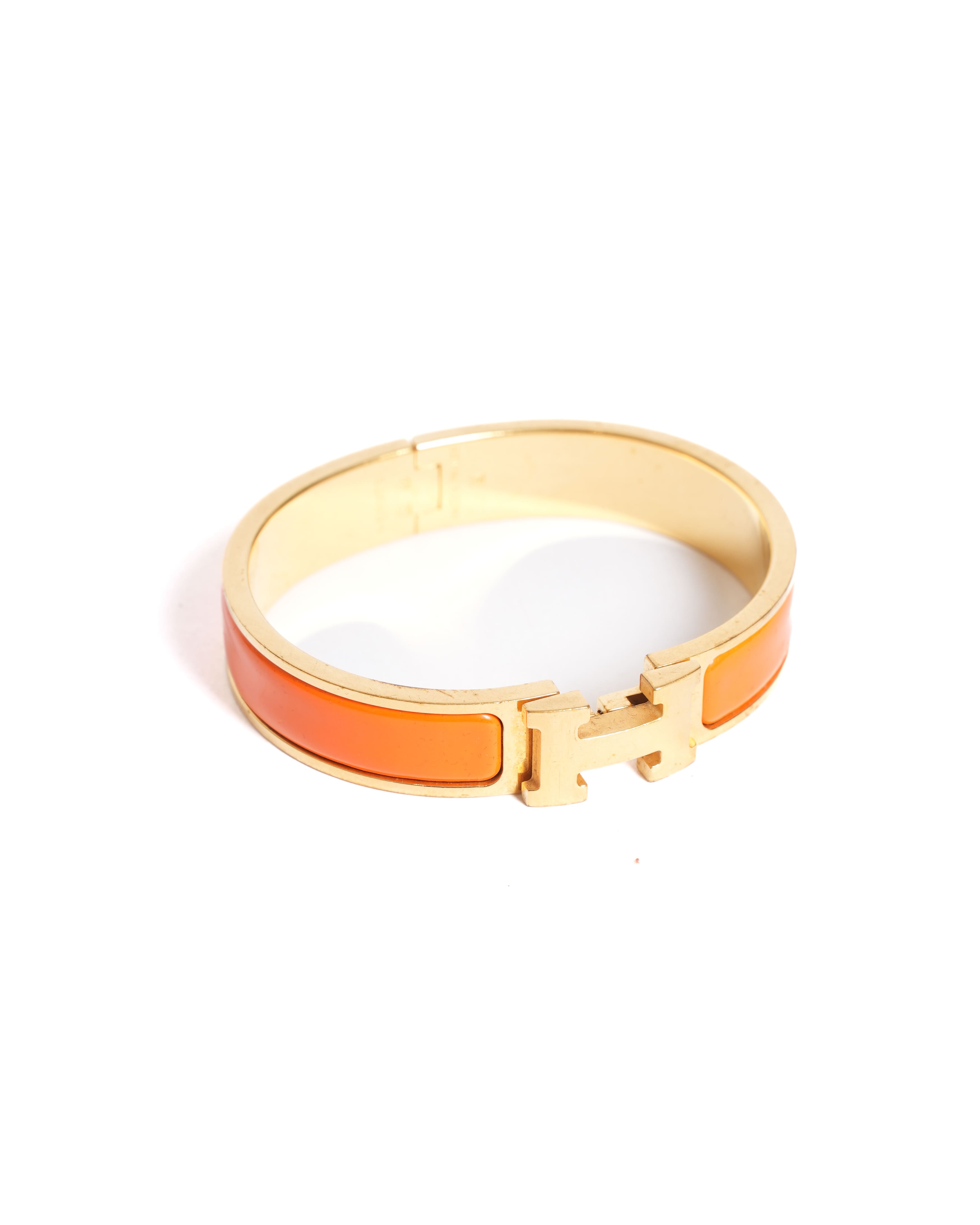 Hermès Clic H Bracelet in Orange