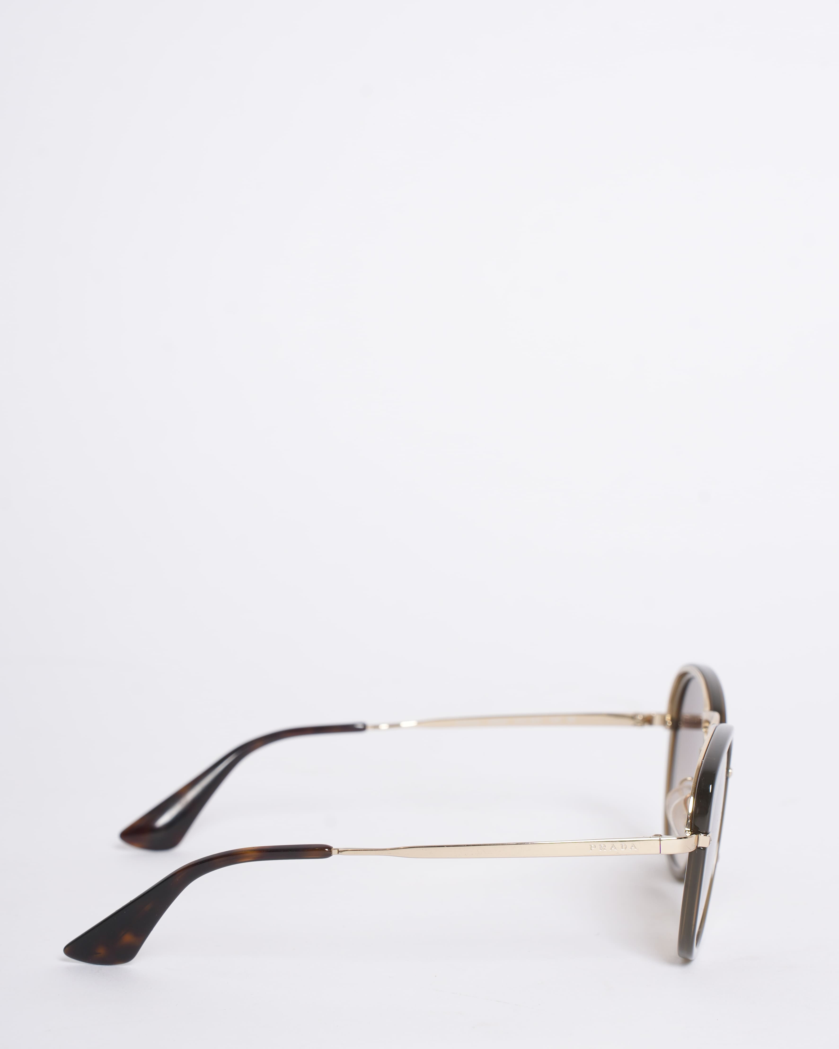 Prada Square Sunglasses with Gold-Tone Hardware