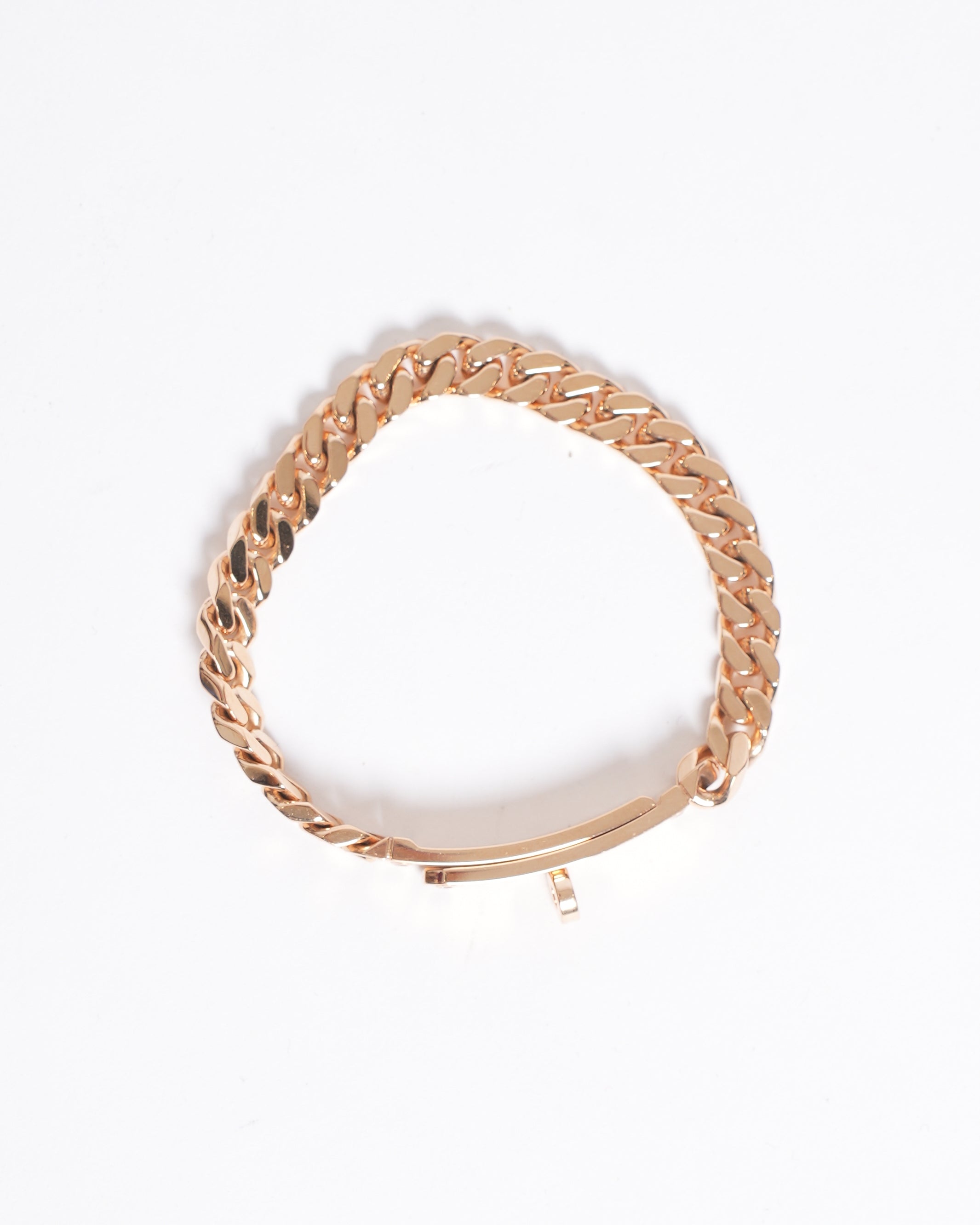 New Hermes Kelly 18k Rose Gold Diamond Bracelet