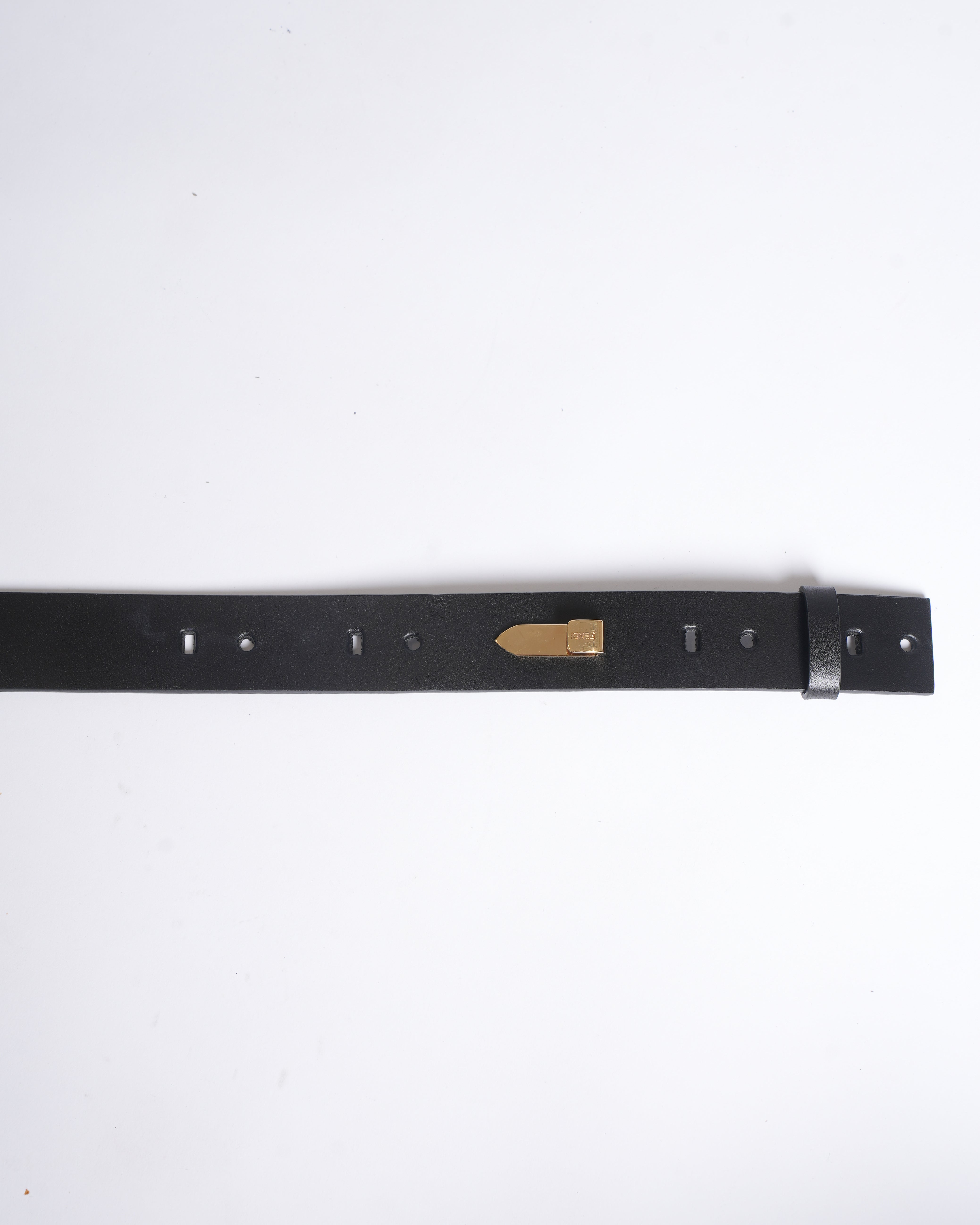 New Fendi x Versace Fendace Women's Calf Leather Logo Lettering Belt