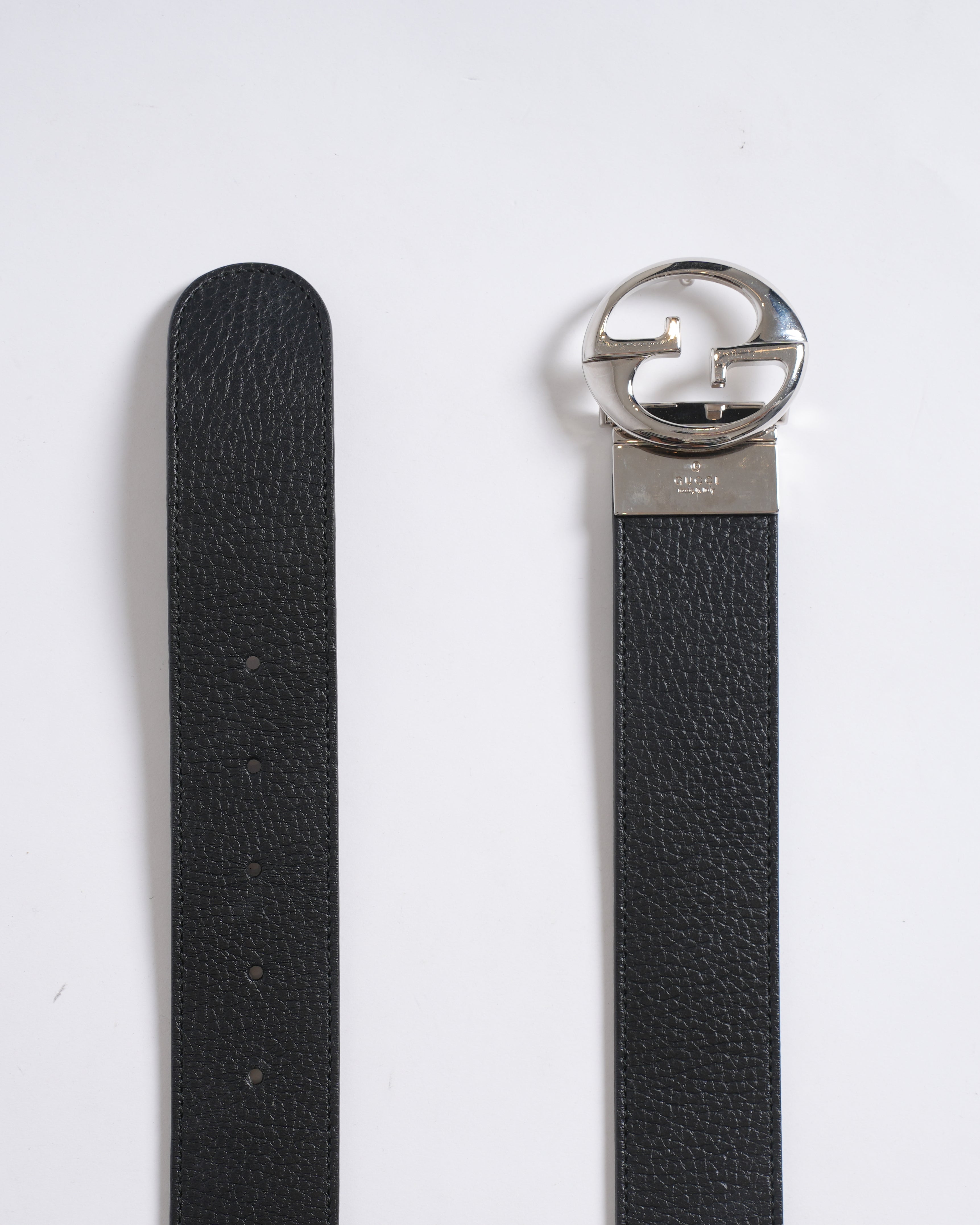 New Gucci GG Men's Belt In Black