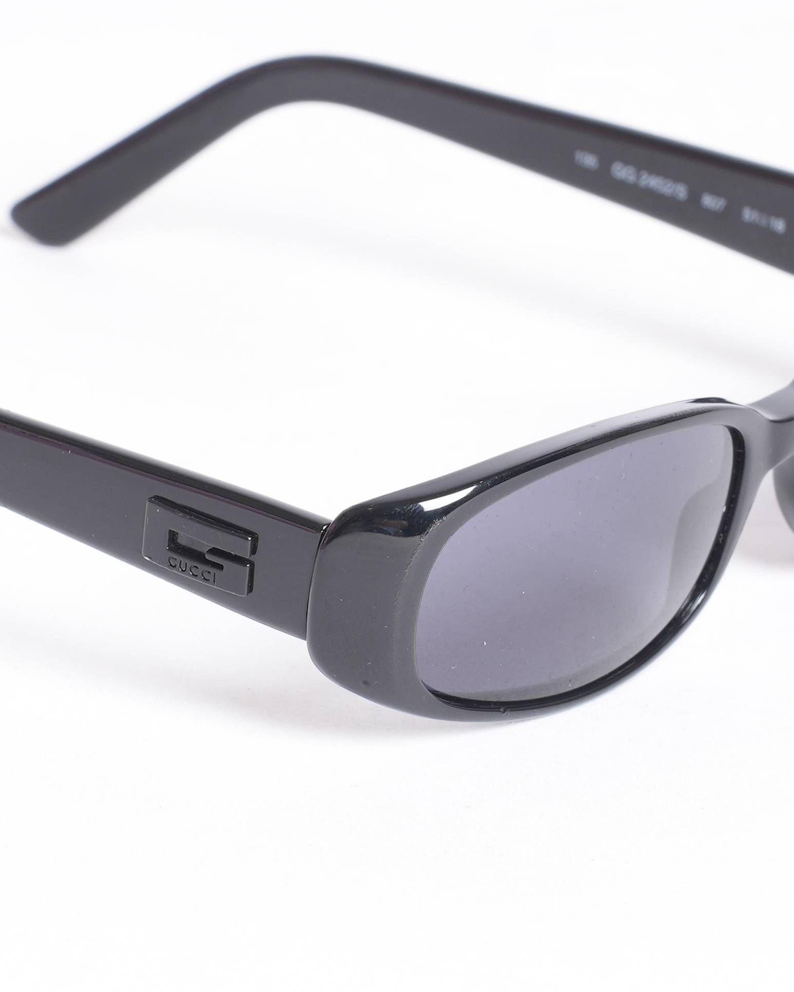 Gucci Rectangle Acetate
Black Sunglasses