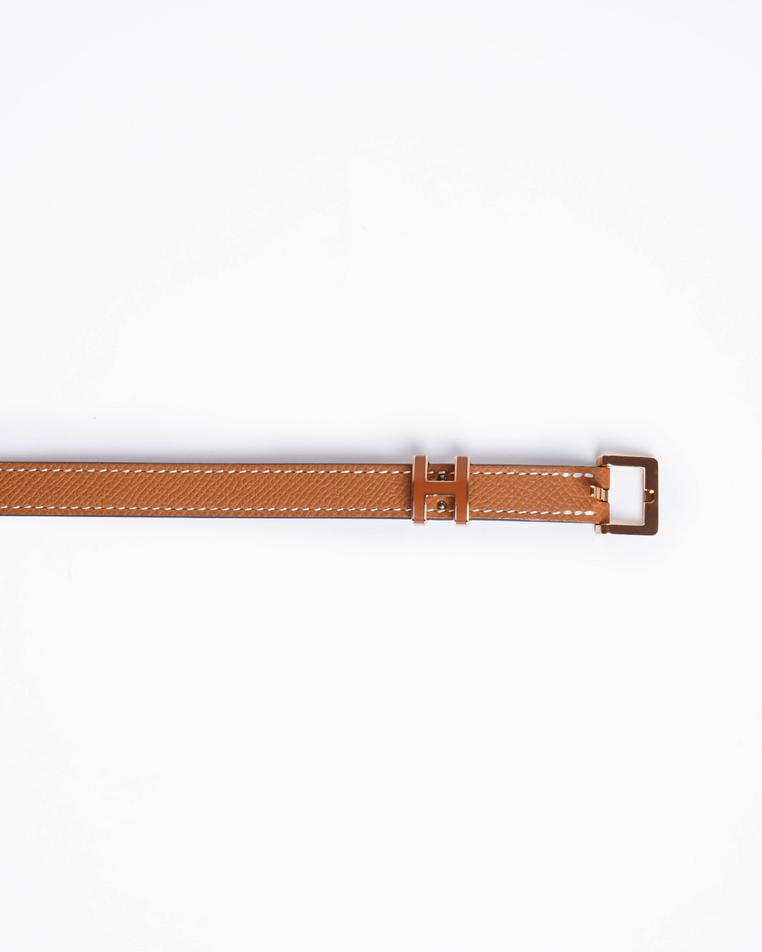 New Hermes Pop H 15 belt in brown