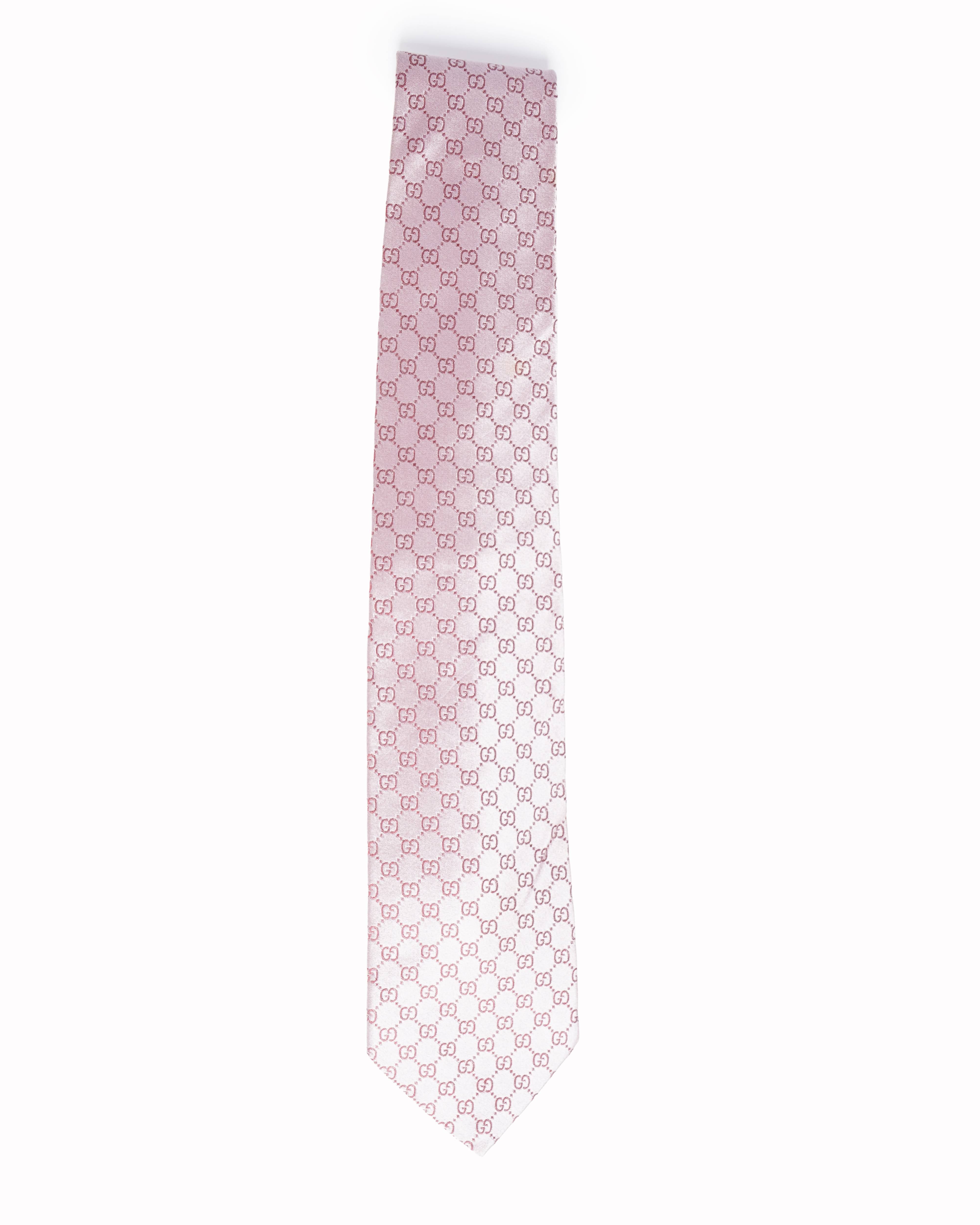 Gucci silk gg pink tie