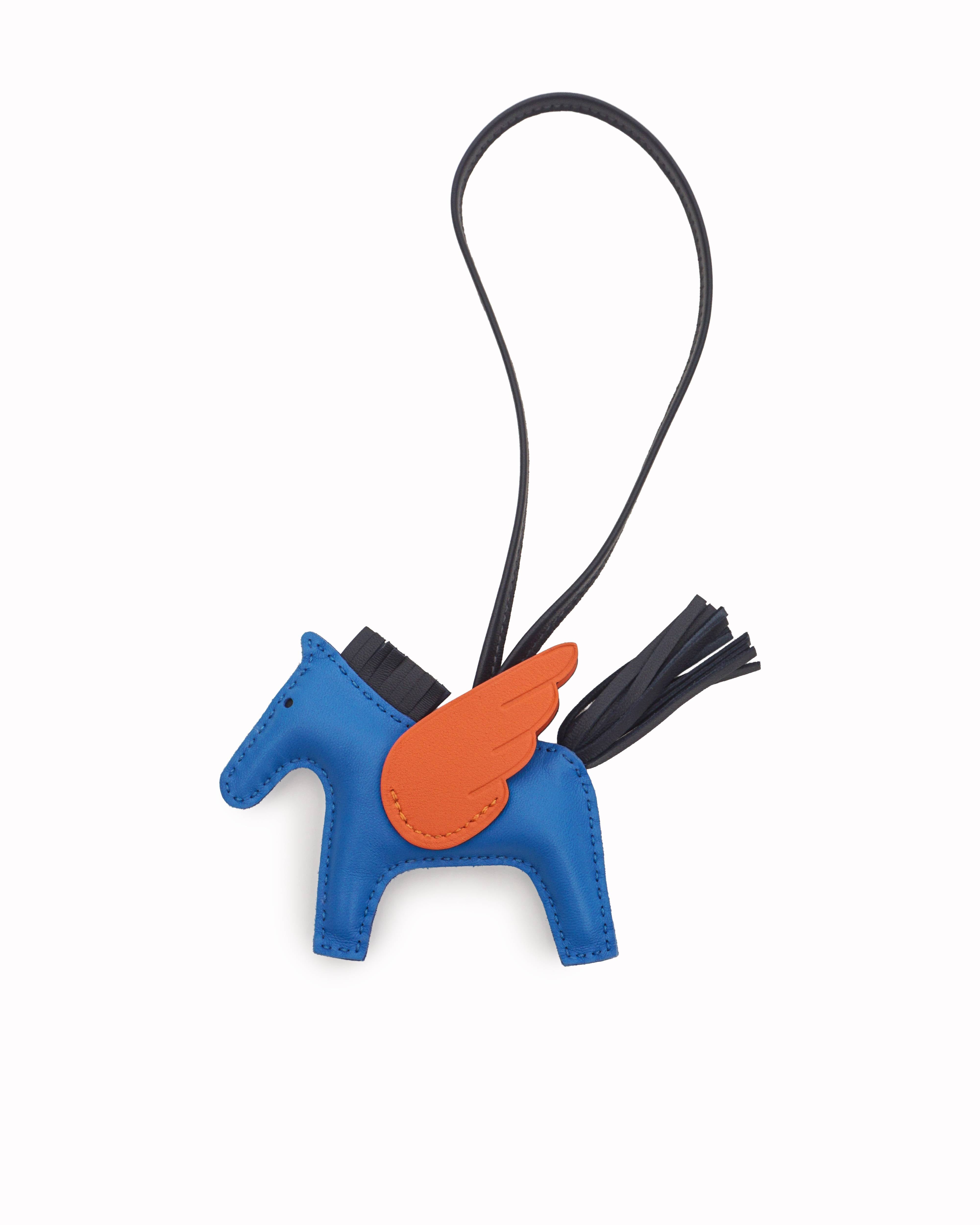 Hermès Rodeo Pégase PM Bleu Électrique Lambskin Bag Charm