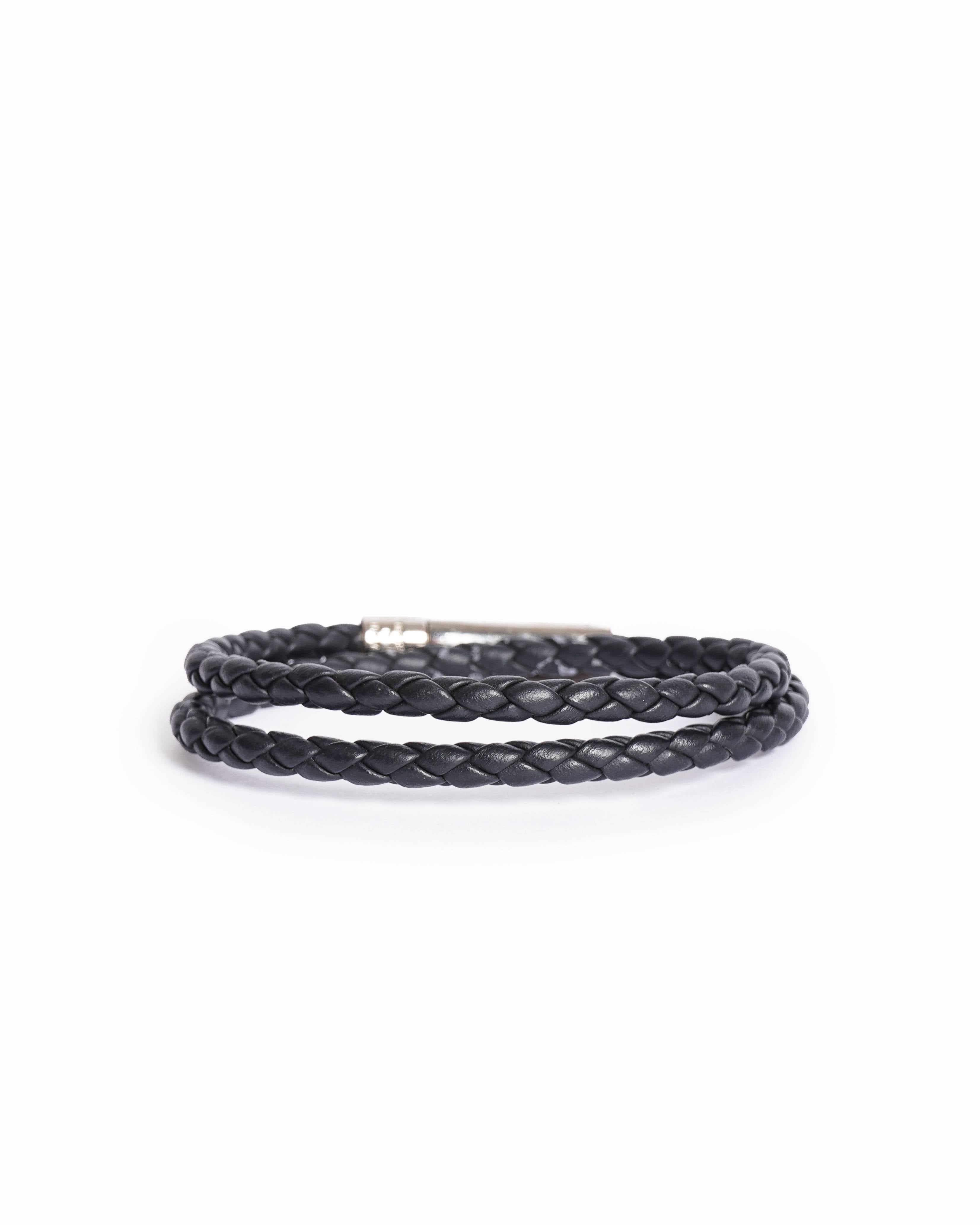 Tod's Black Leather My Colors Bracelet