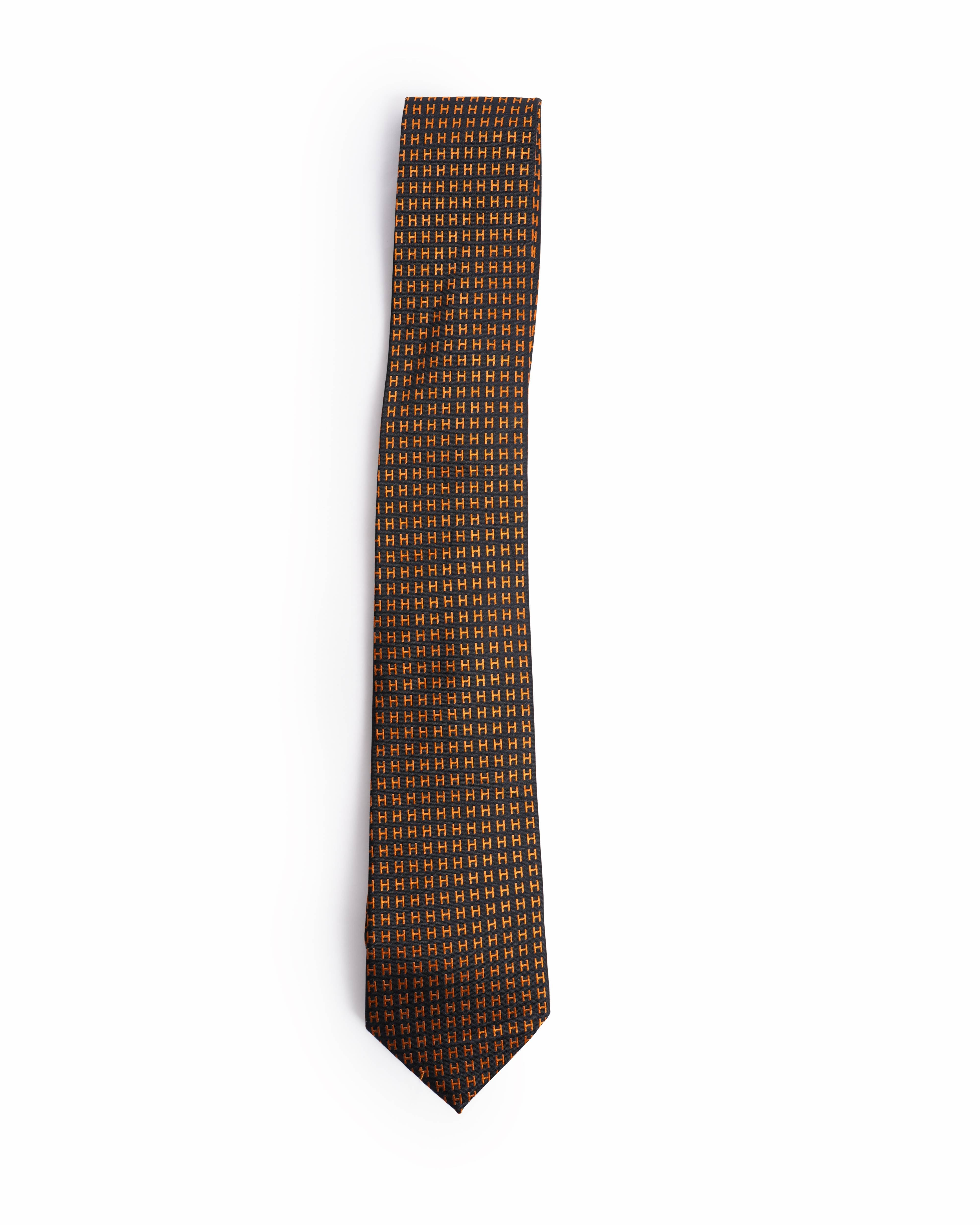 Hermès H-pattern Silk Tie