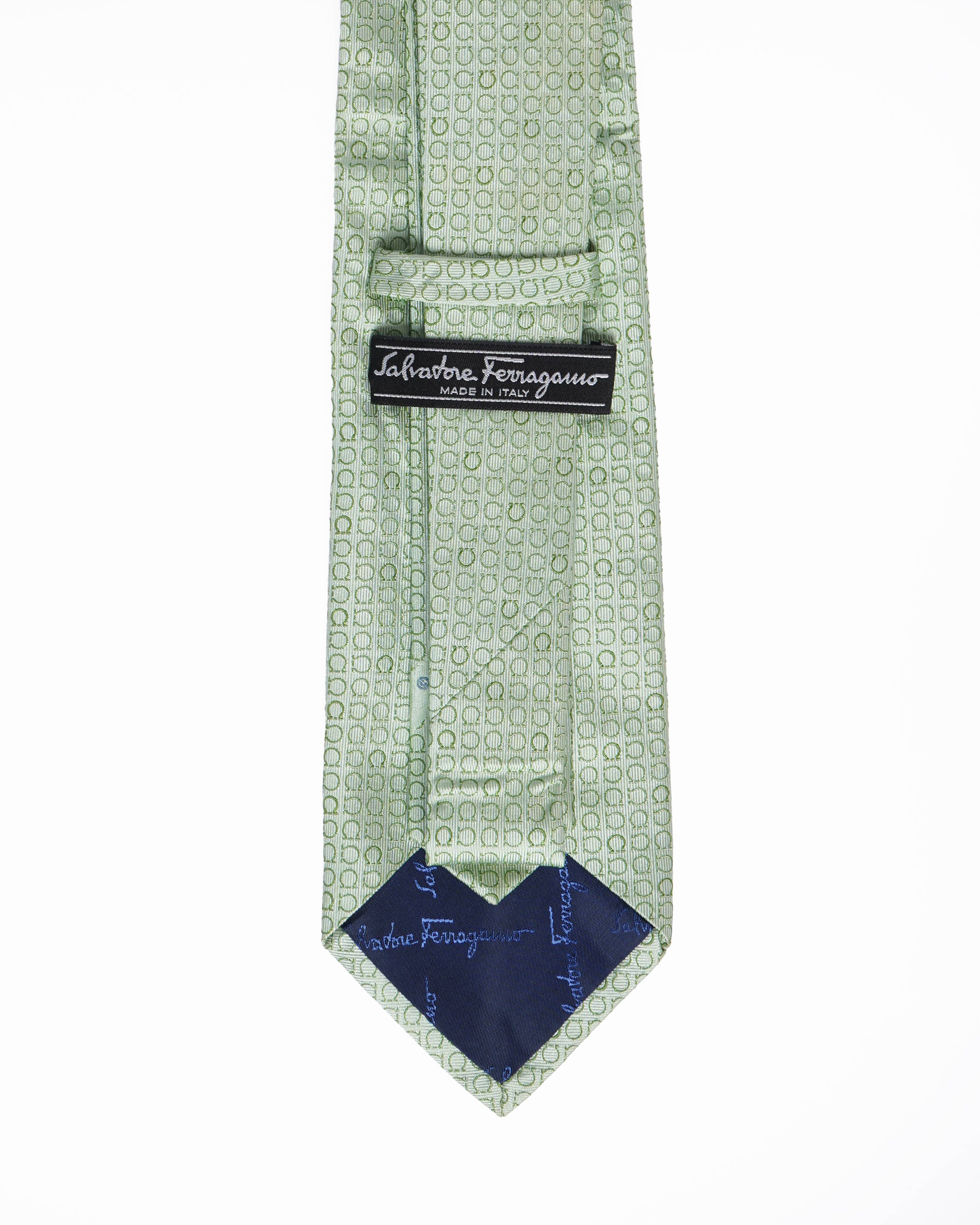 Salvatore ferragamo gancini logo tie