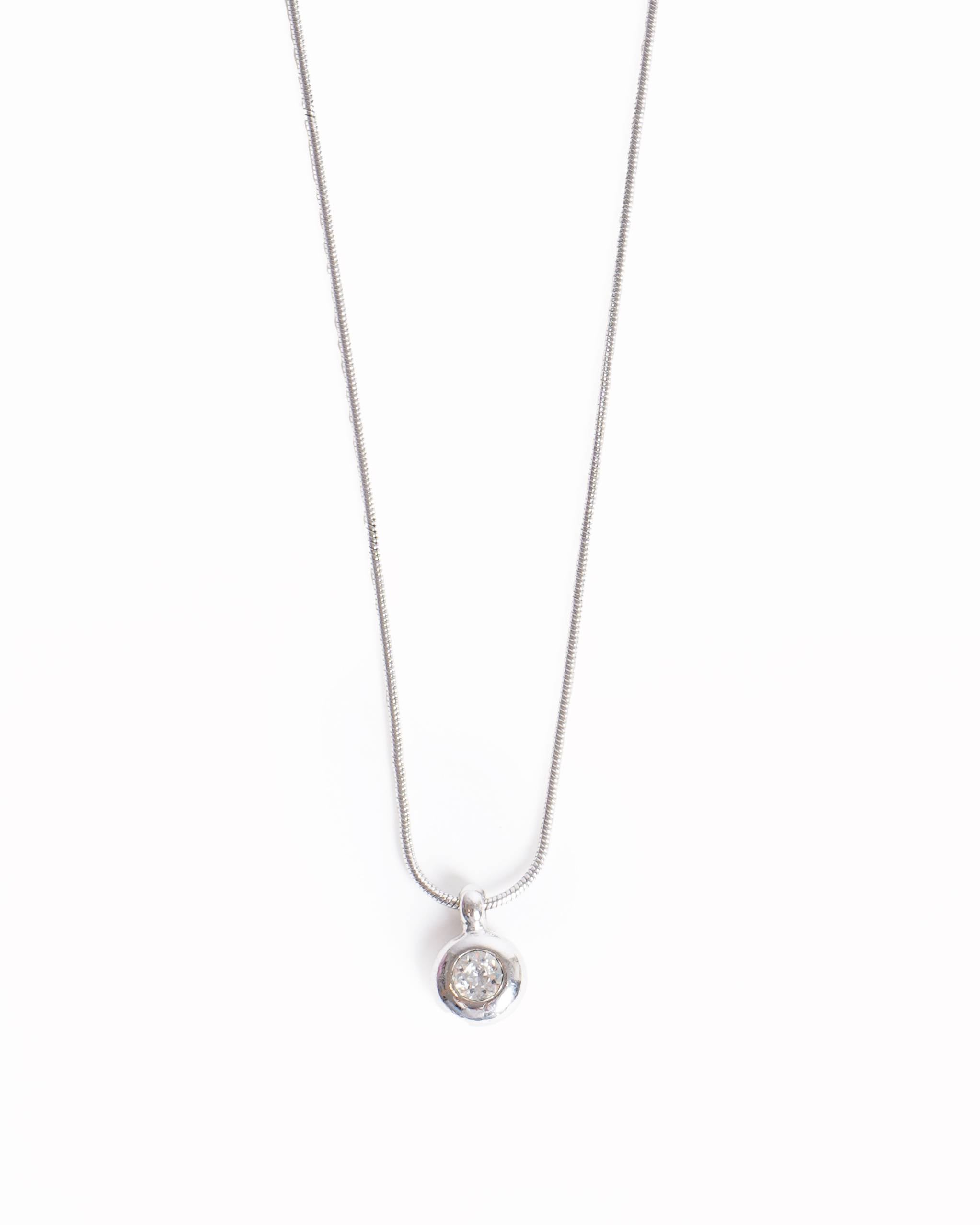 Swarovski sliver and diamond studded chain and earrings